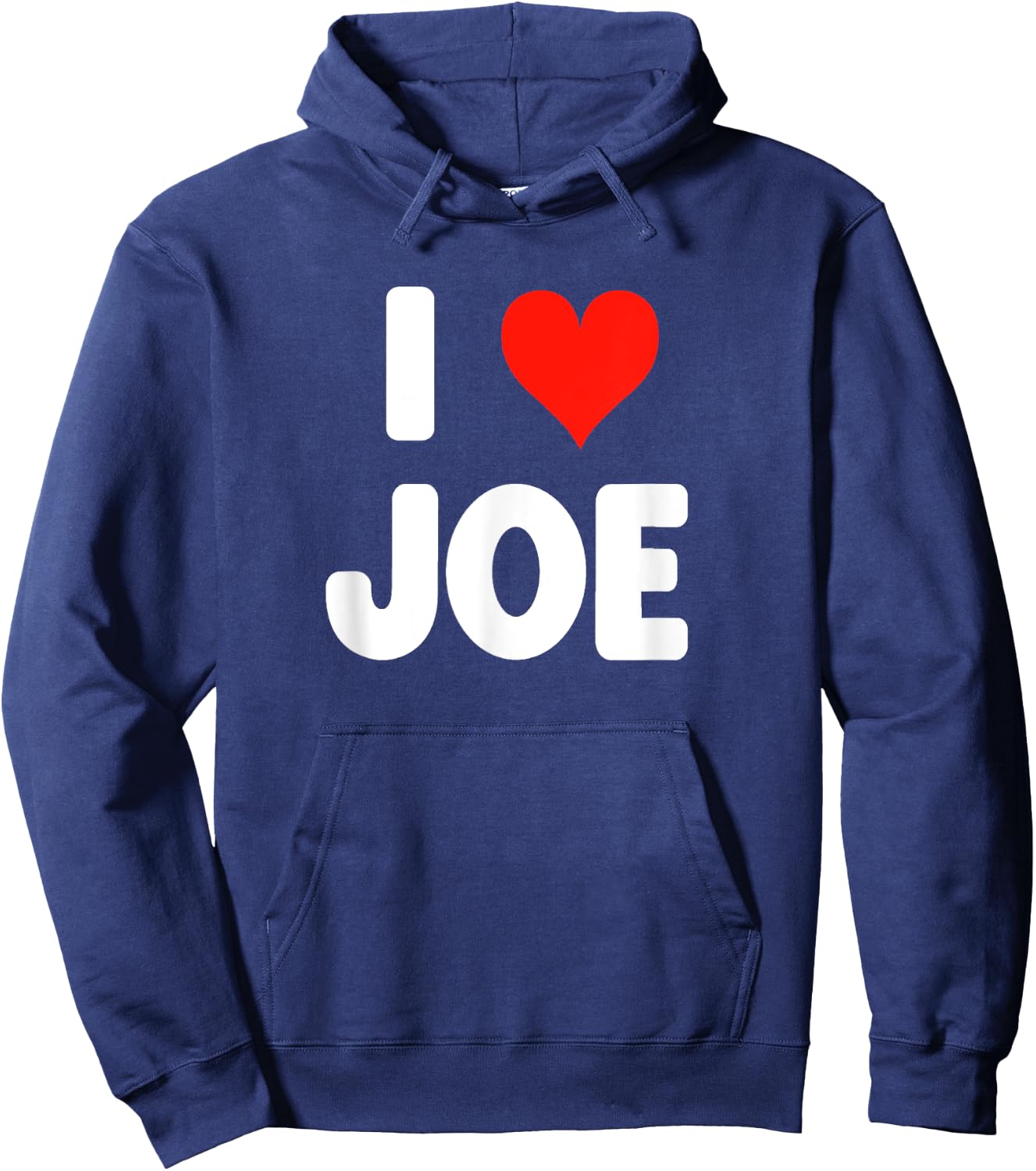 I Love Joe - Heart Hoodie - Hoodie | Navy