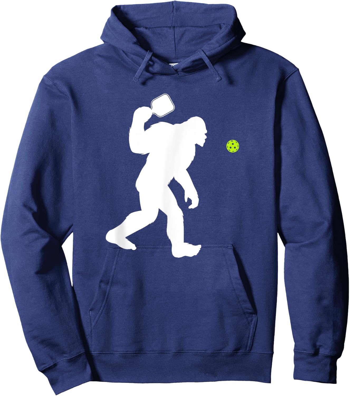 Bigfoot playing Pickleball Hoodie - Hoodie | Navy
