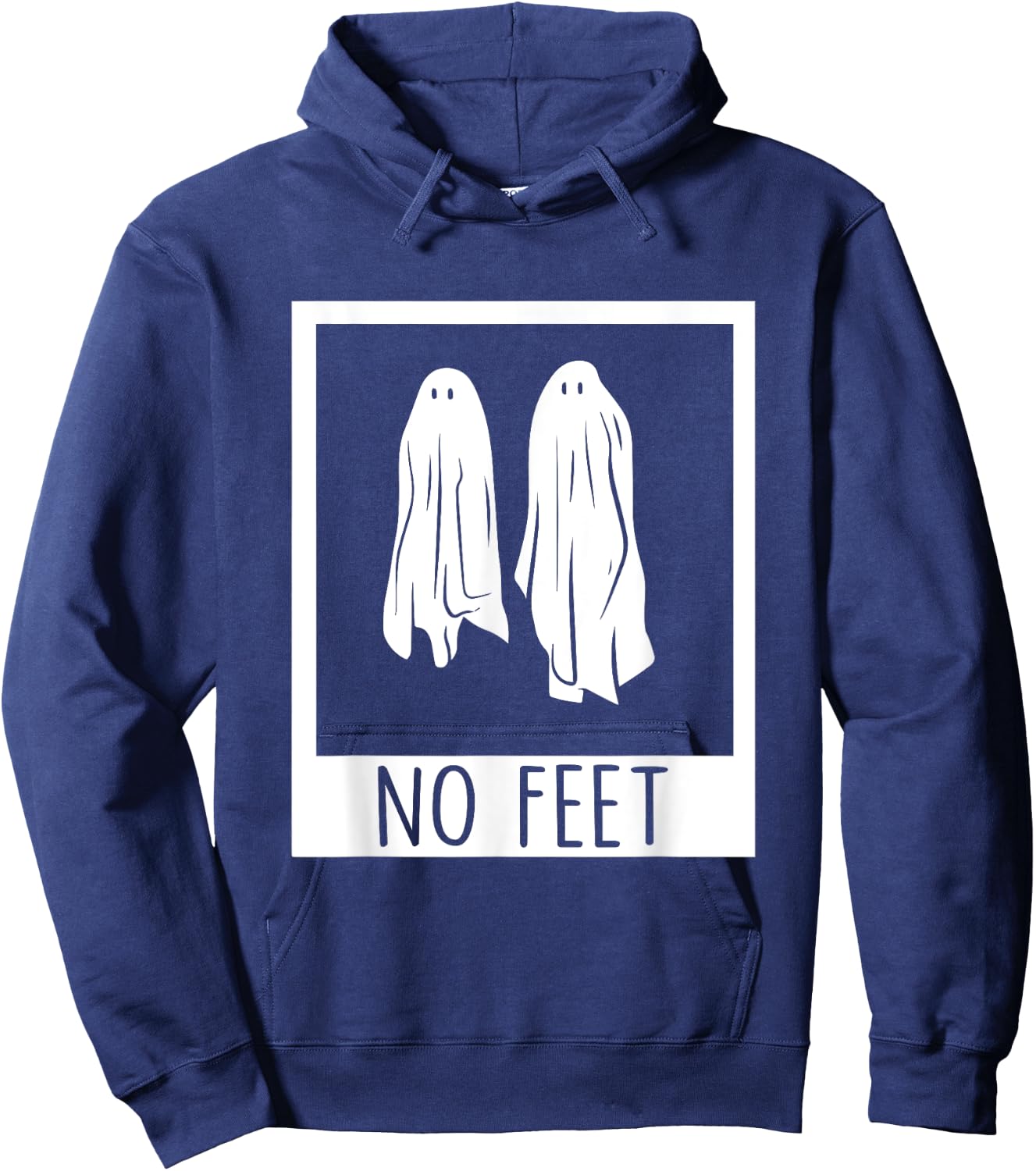 No Feet Funny Halloween Ghosts Apparel Hoodie - Hoodie | Navy