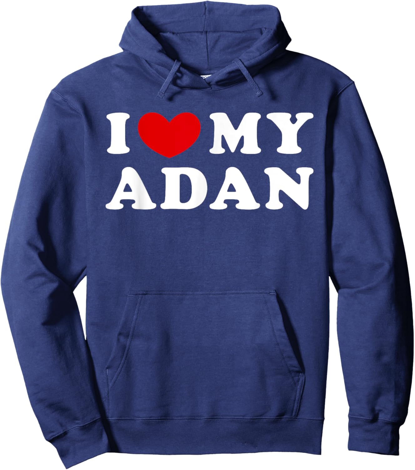 I Love My Adan, I Heart My Adan Hoodie - Hoodie | Navy