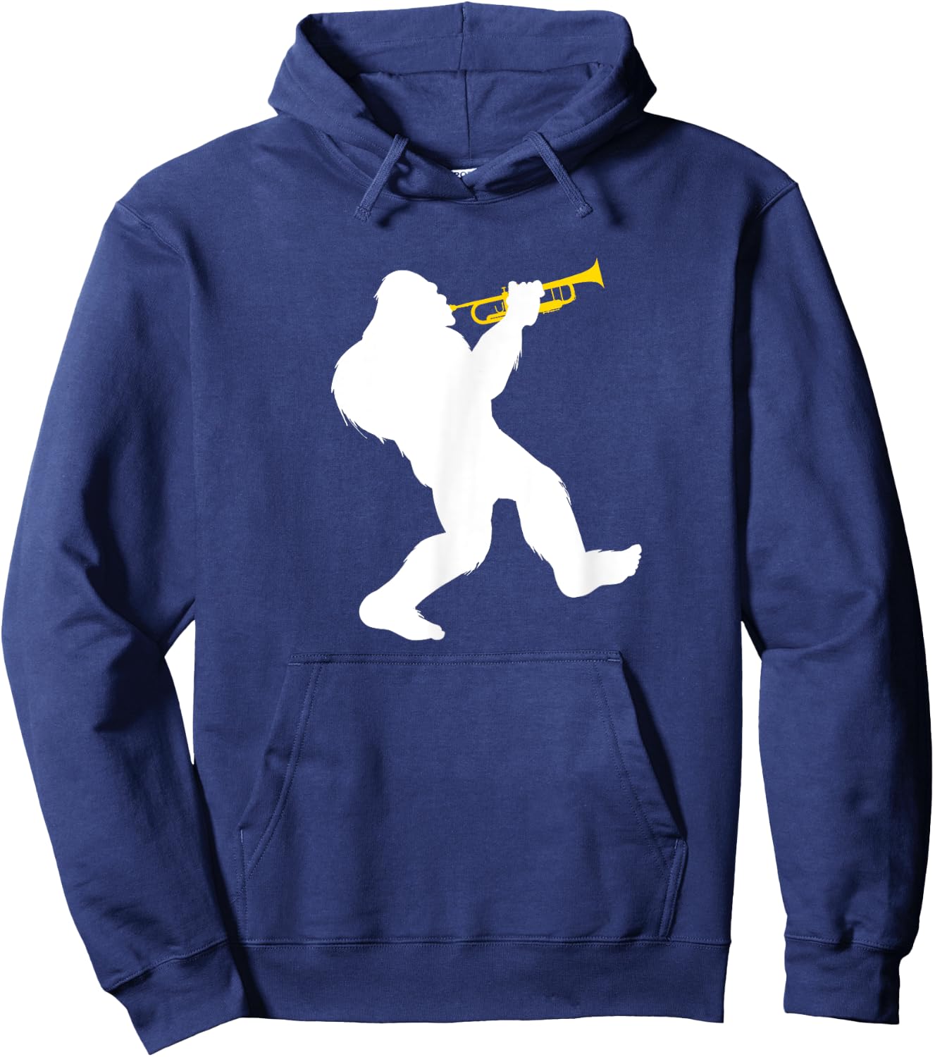 Bigfoot playing a trumpet Hoodie - Hoodie | Navy