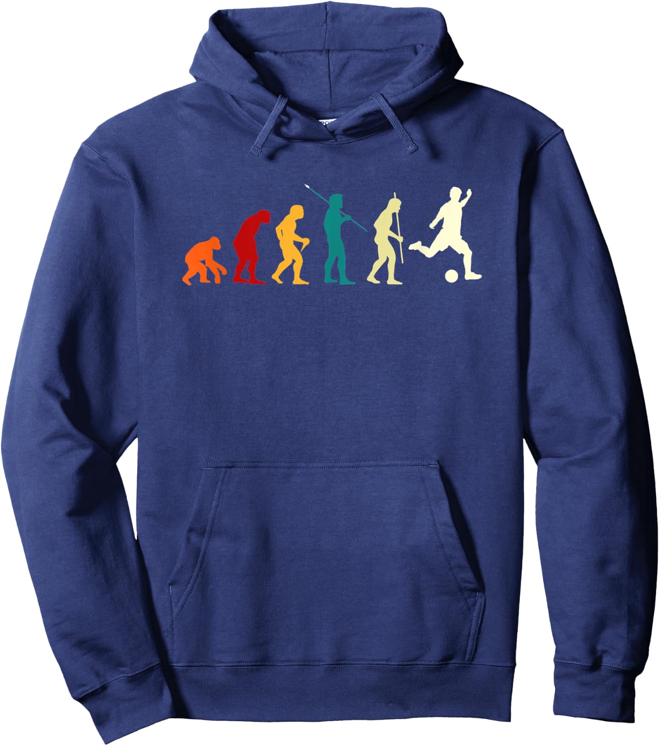 Funny Soccer Evolution Quote Soccer Player Hoodie - Hoodie | Navy