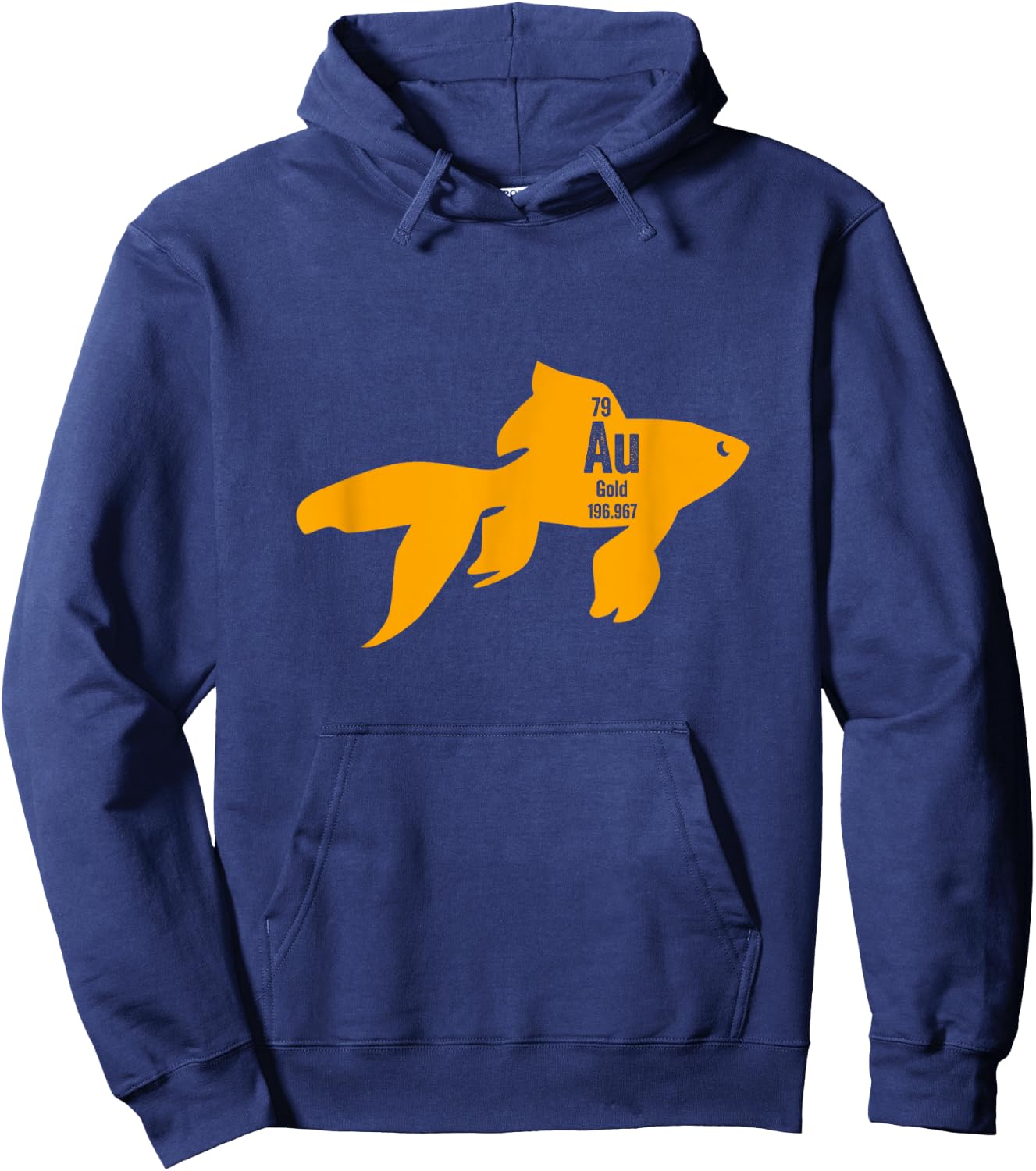 Funny Au Fish Chemistry Gold Element Hoodie - Hoodie | Navy