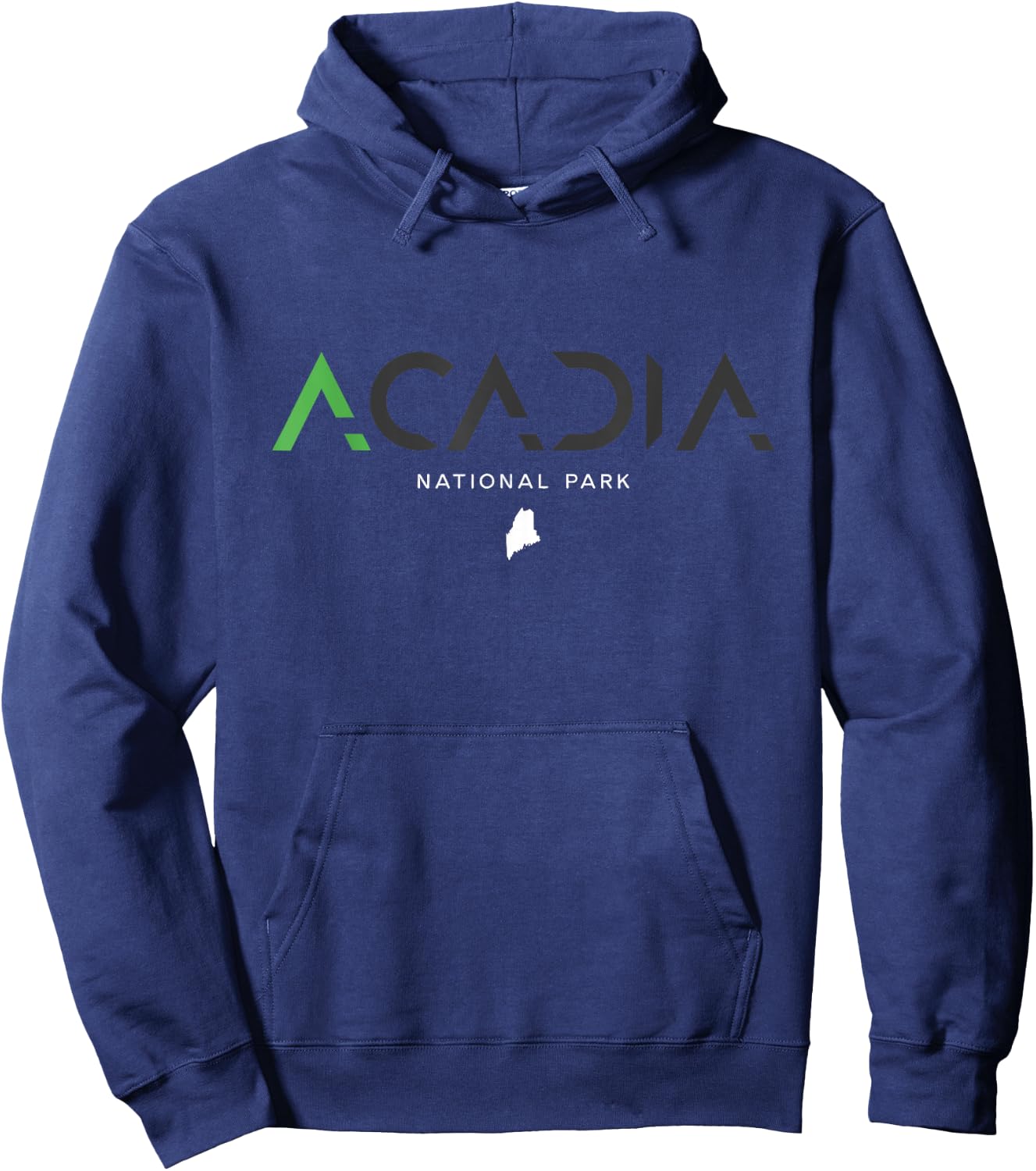 Acadia National Park Maine Tonal Retro Vintage Hoodie - Hoodie | Navy