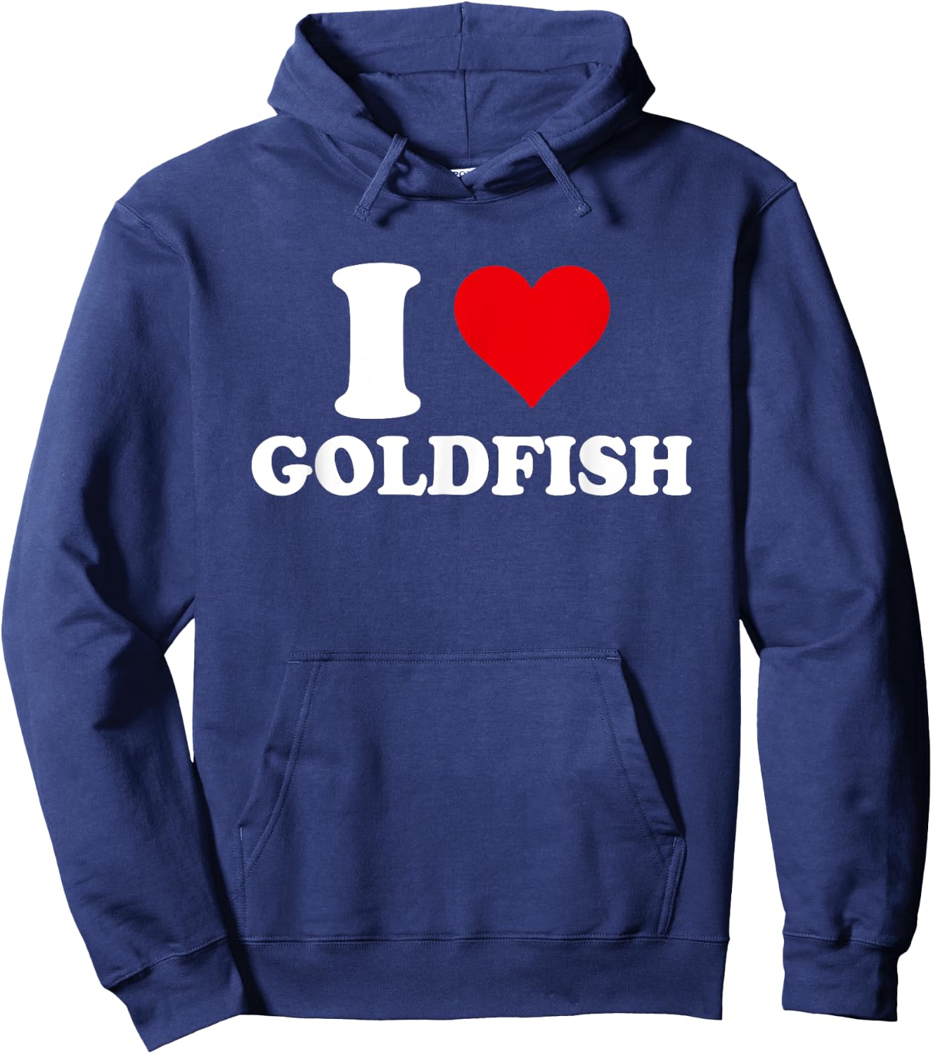 I Love Goldfish, I Heart Goldfish Lover Hoodie - Hoodie | Navy