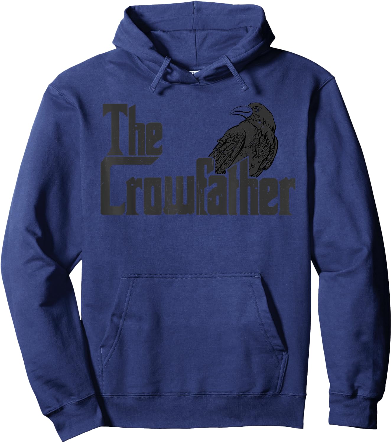The Crowfather Raven Graphic Black Crow Hoodie - Hoodie | Navy