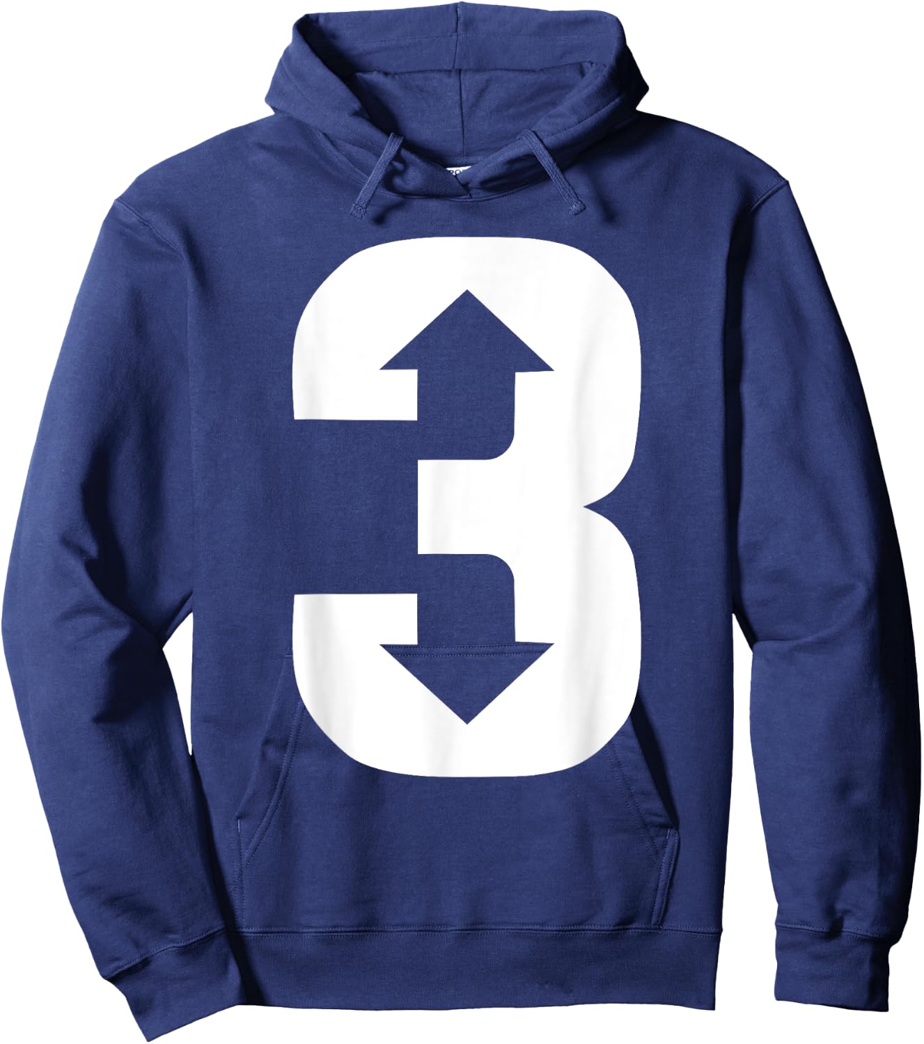 3 Up 3 Down | Three Up Three Down Baseball Hoodie - Hoodie | Navy