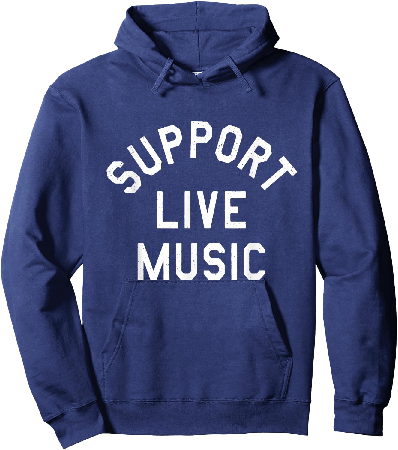 Support Live Music Funny Hoodie - Hoodie | Navy
