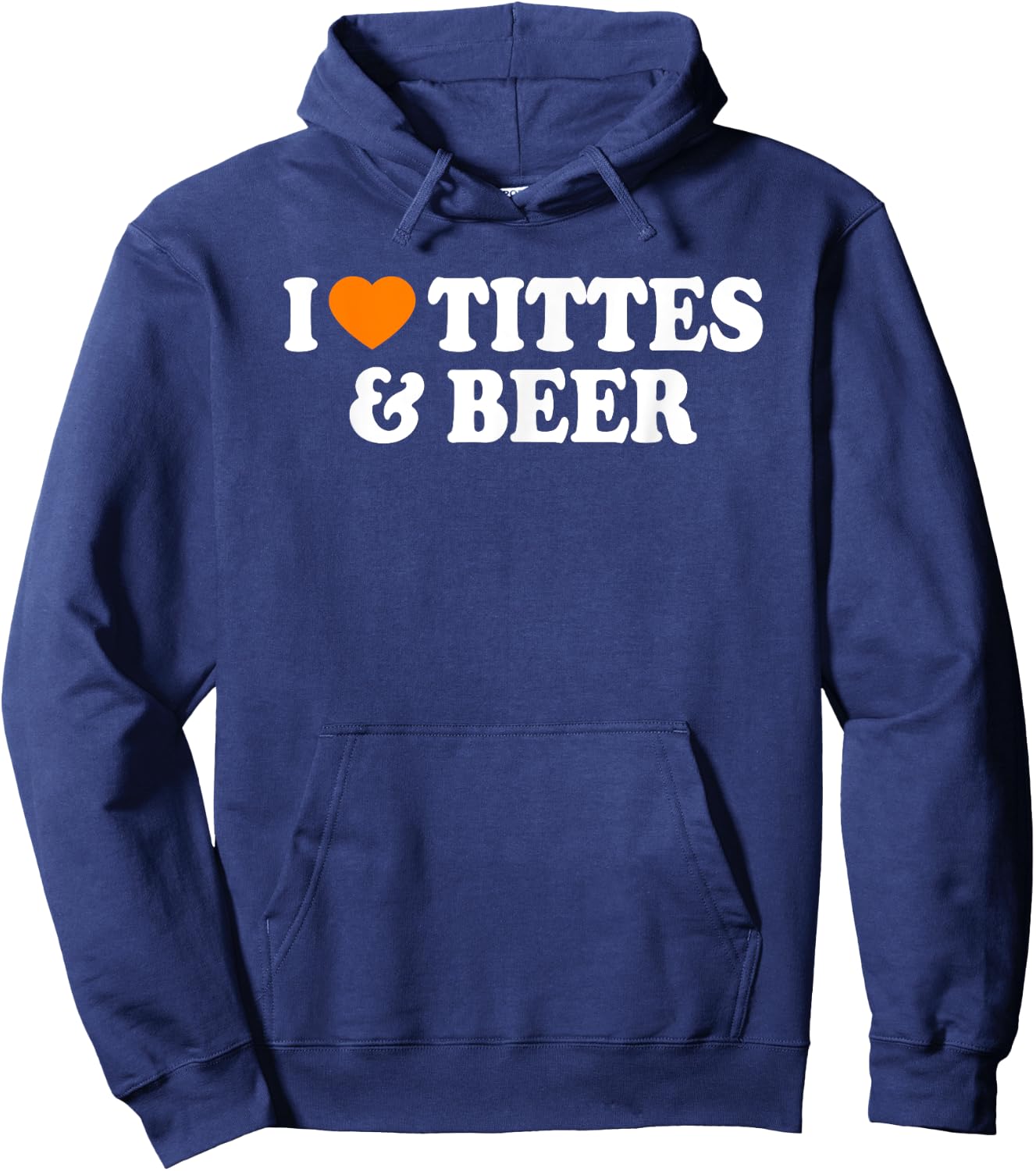I Love Tittes And Beer Hoodie - Hoodie | Navy