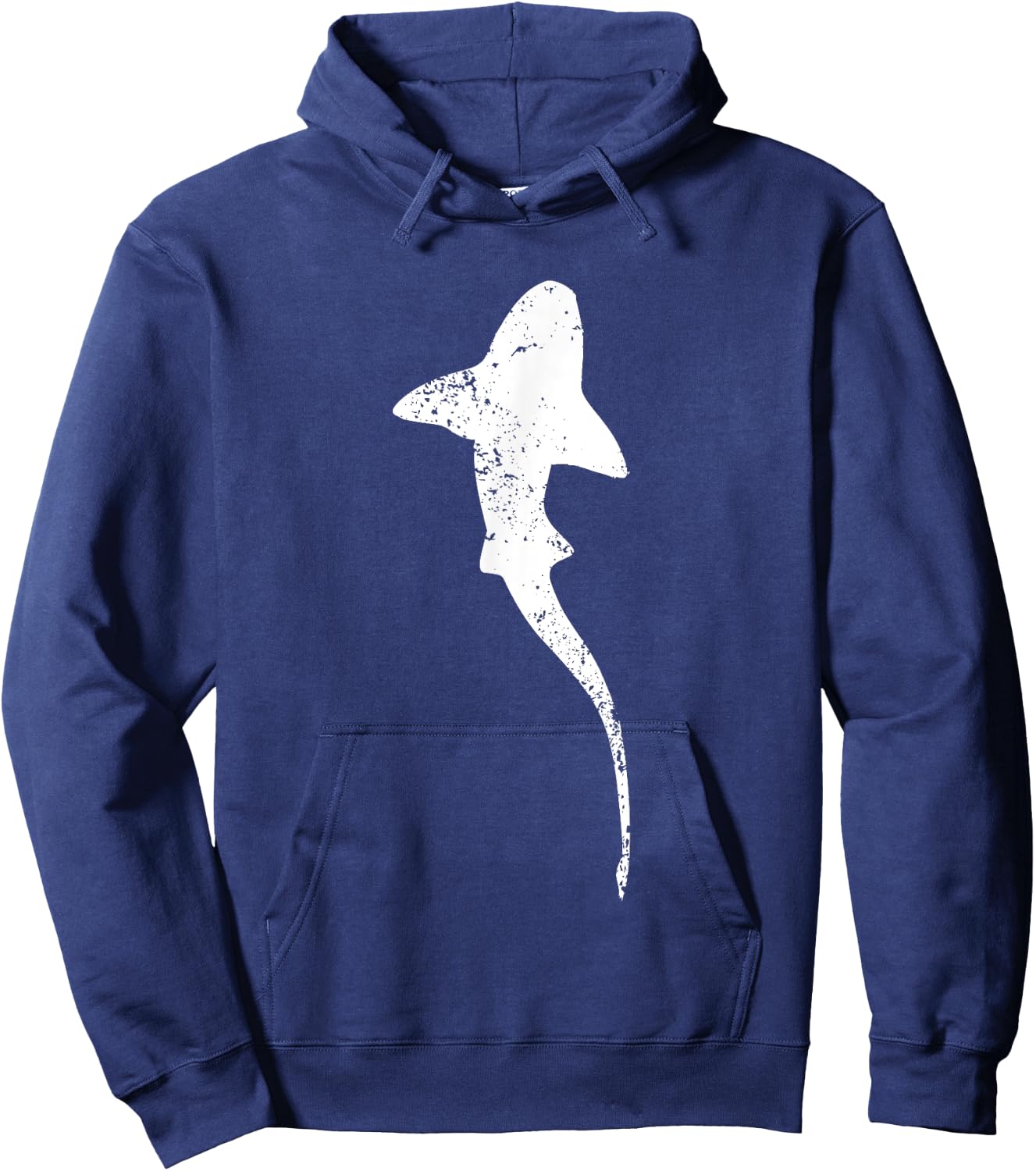 Grunge Whale Shark Print - Vintage Whale Shark Hoodie - Hoodie | Navy
