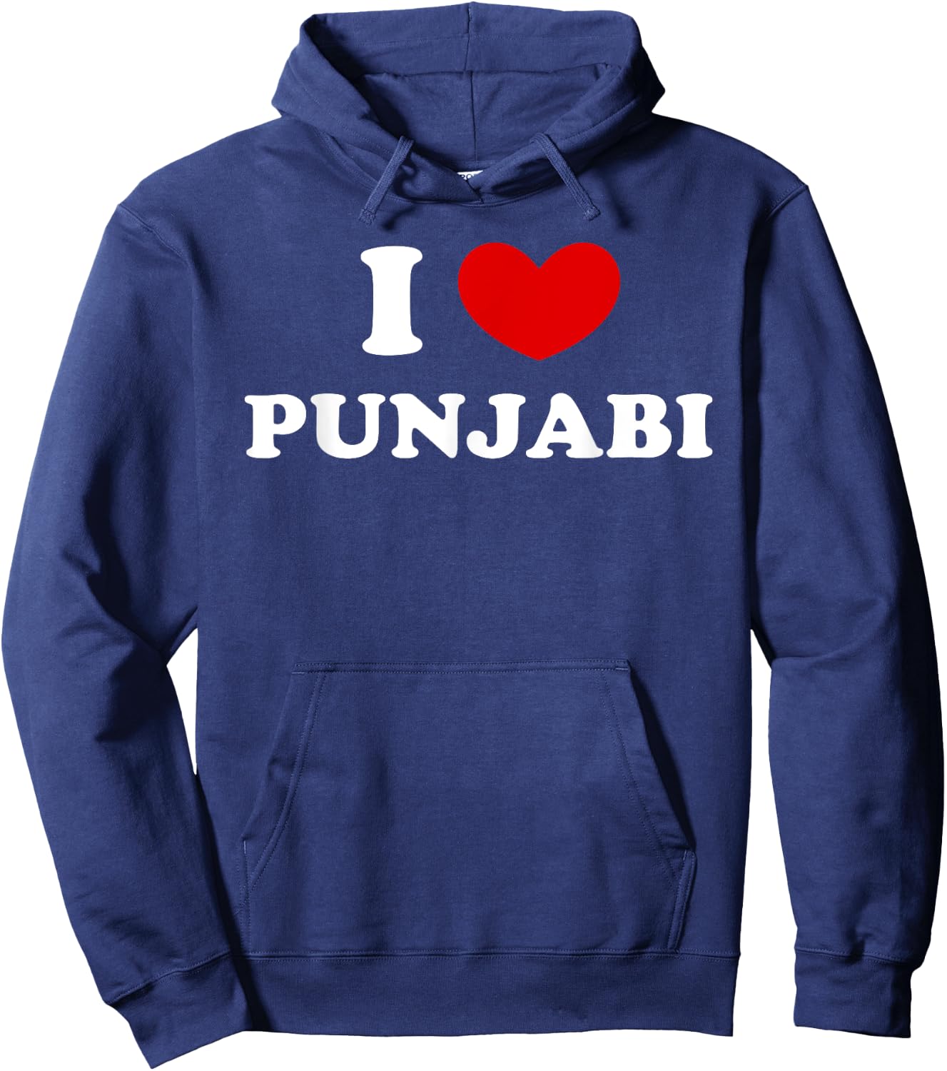 I Love Punjabi, I Heart Speaking Punjabi Hoodie - Hoodie | Navy