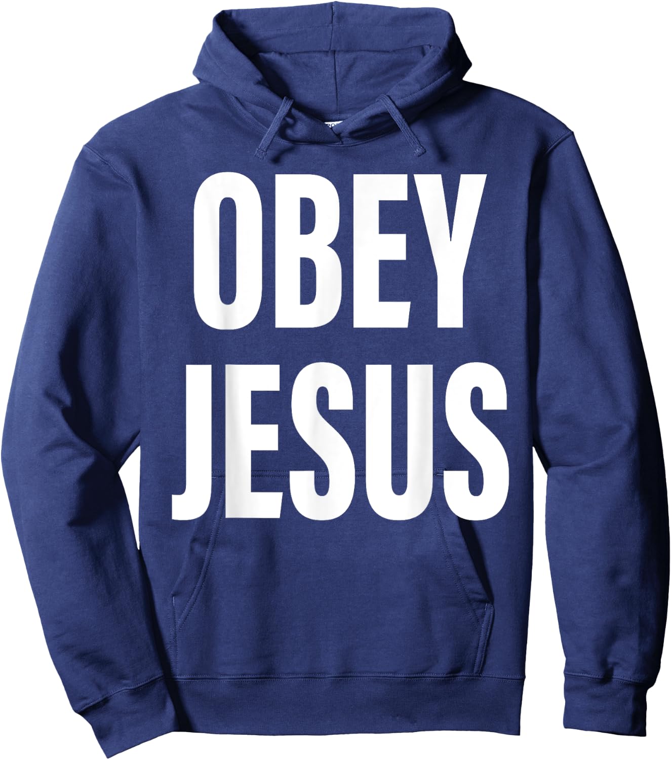 Obey Jesus Christian Bible Cross Faith Religion Hoodie - Hoodie | Navy