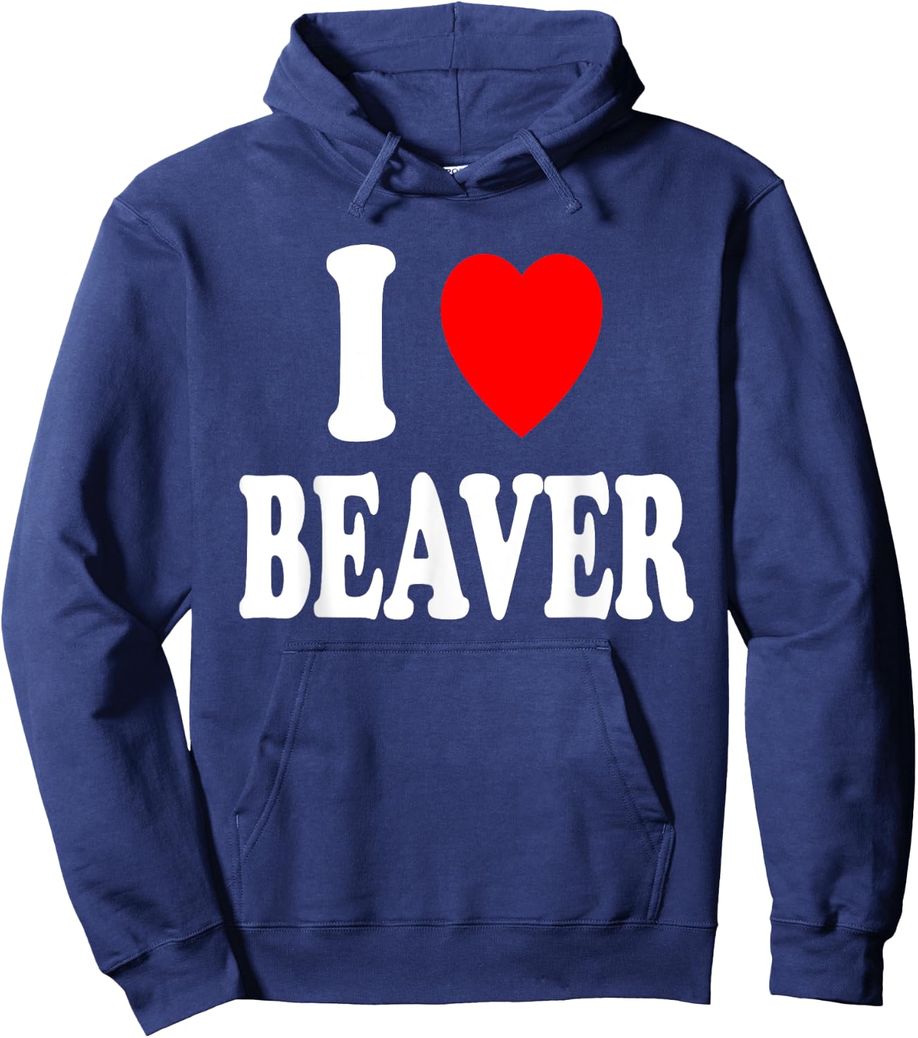 I Heart (Love) Beaver Hoodie - Hoodie | Navy
