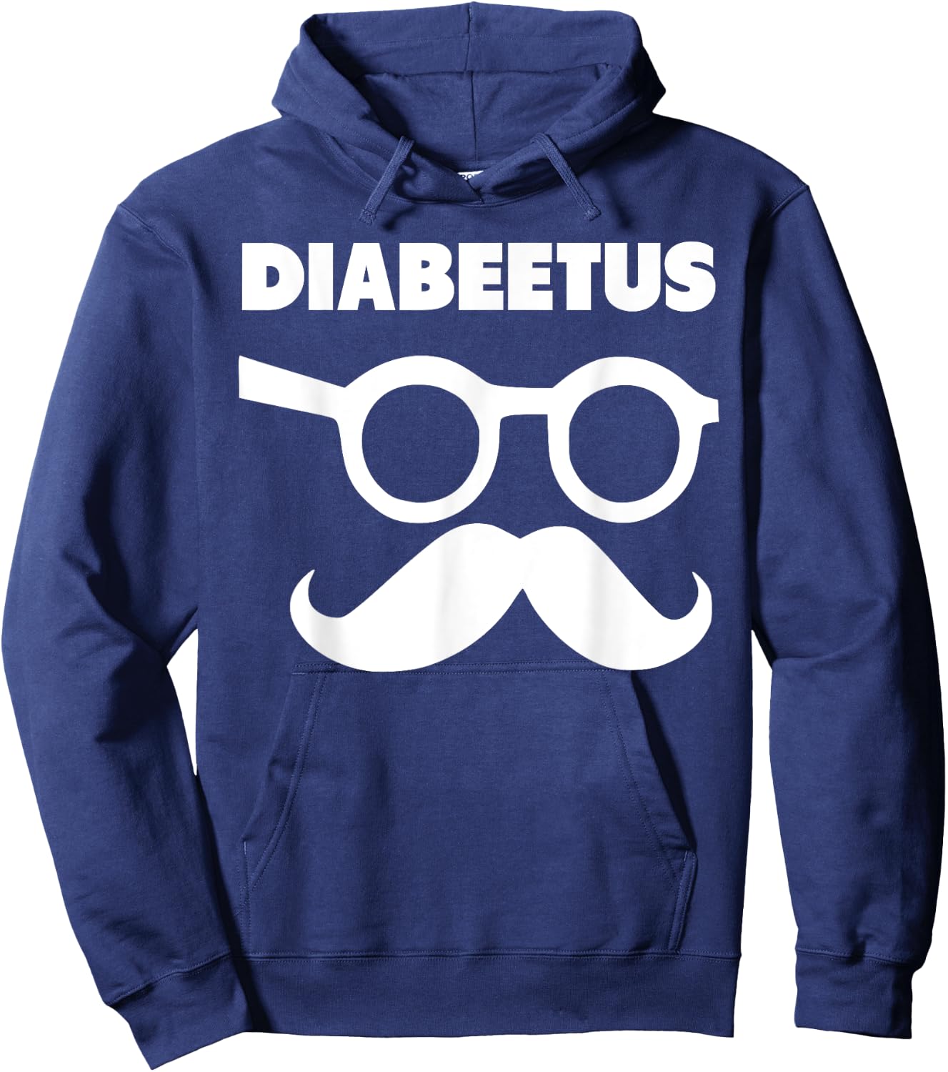Diabeetus Glasses and Mustache funny diabetes Hoodie - Hoodie | Navy