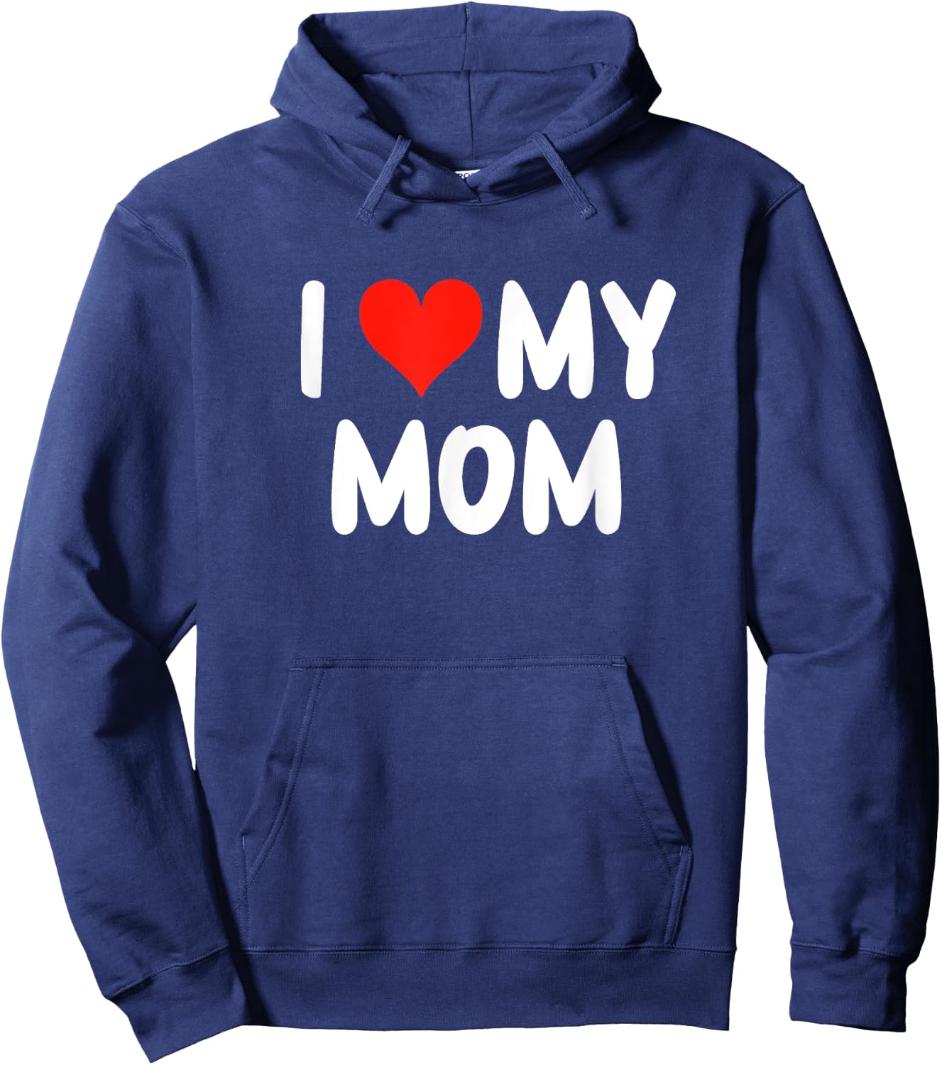 I Love My Mom - Heart - Cute Family Matching Hoodie - Hoodie | Navy