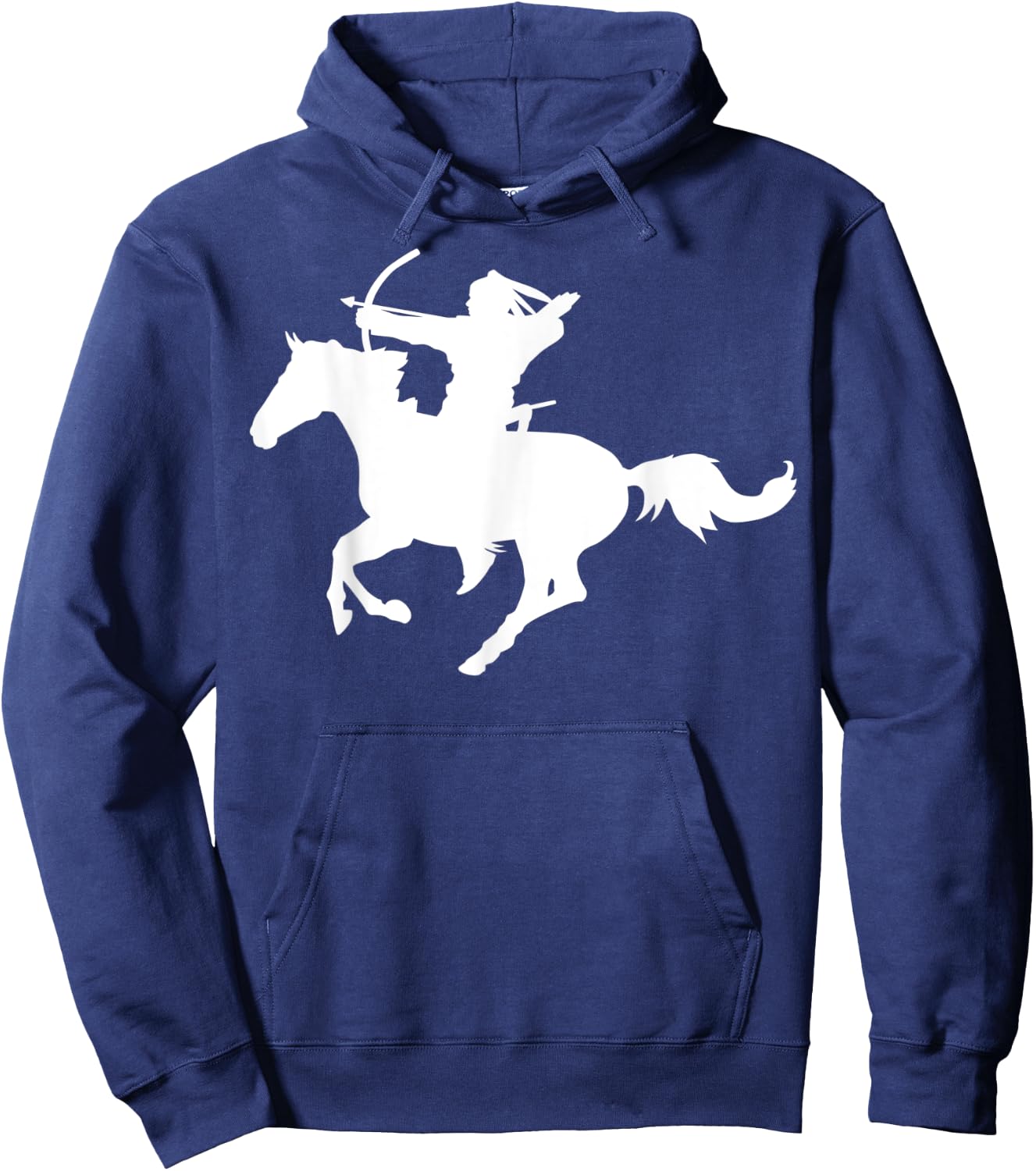 Indigenous Art Archer Horse Rider Southwest Hoodie - Hoodie | Navy