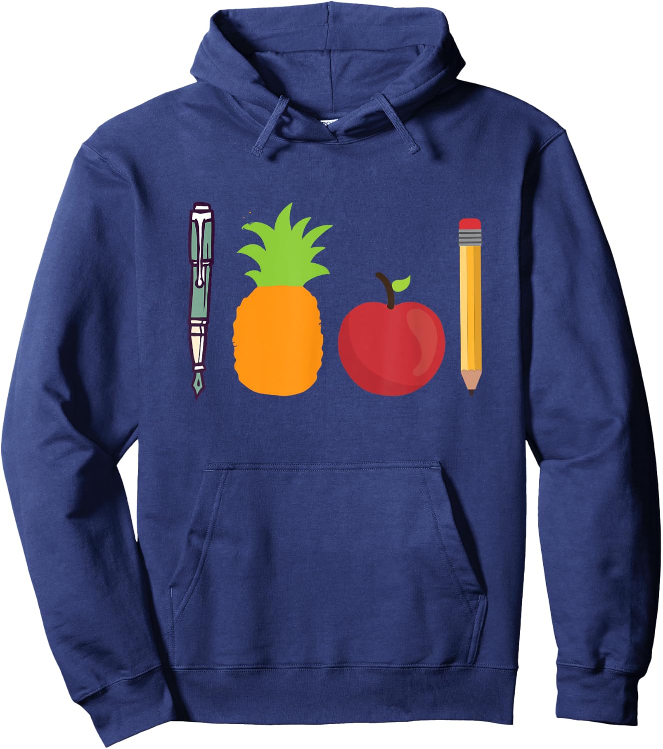Pen Pineapple Apple Pen Funny Hoodie - Hoodie | Navy