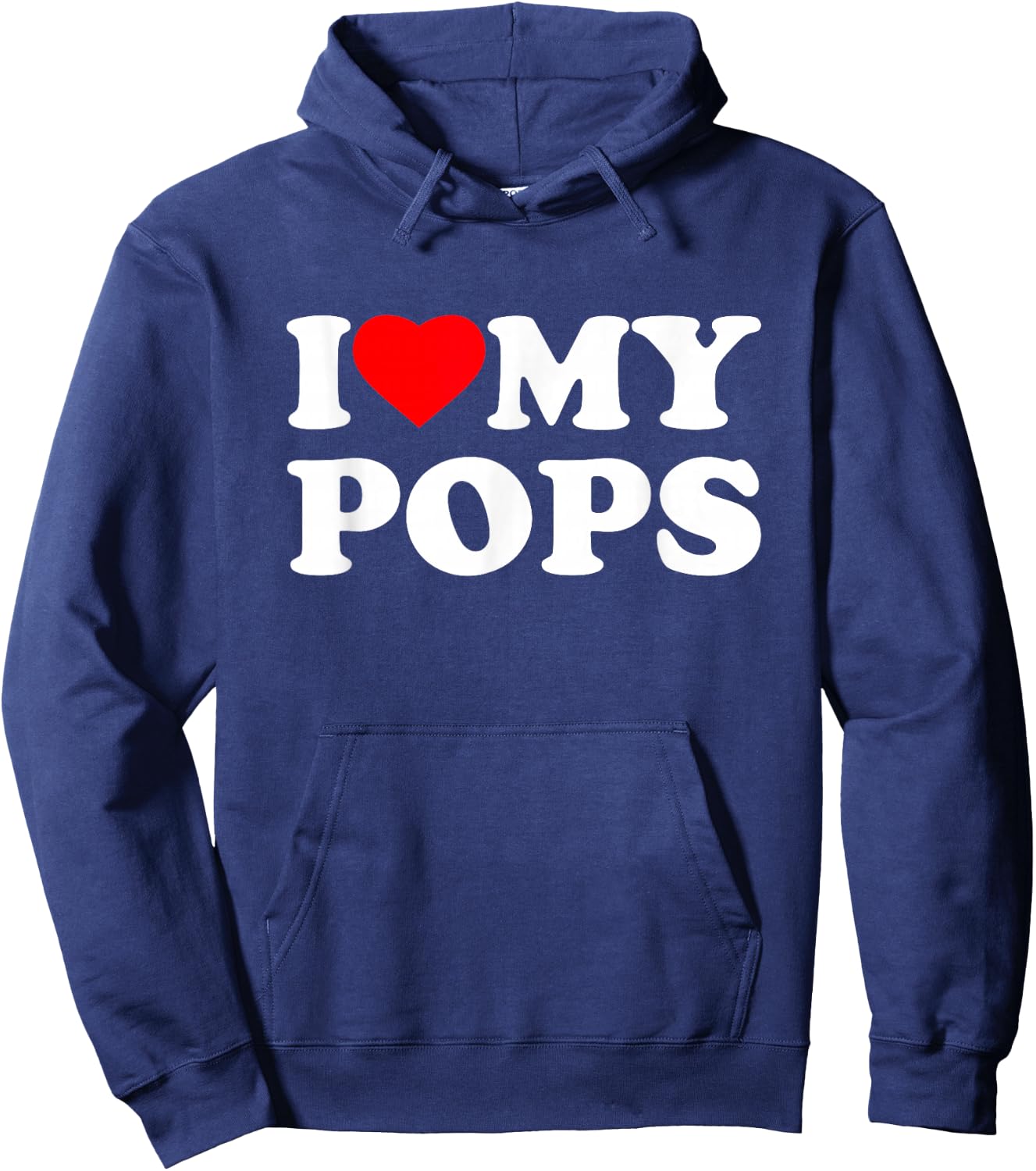 I Love My Pops I Heart Family Grandpa Hoodie - Hoodie | Navy