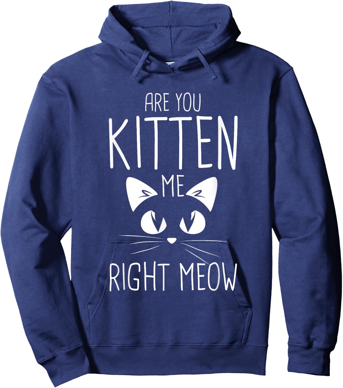 Are you kitten me right meow Hoodie - Hoodie | Navy