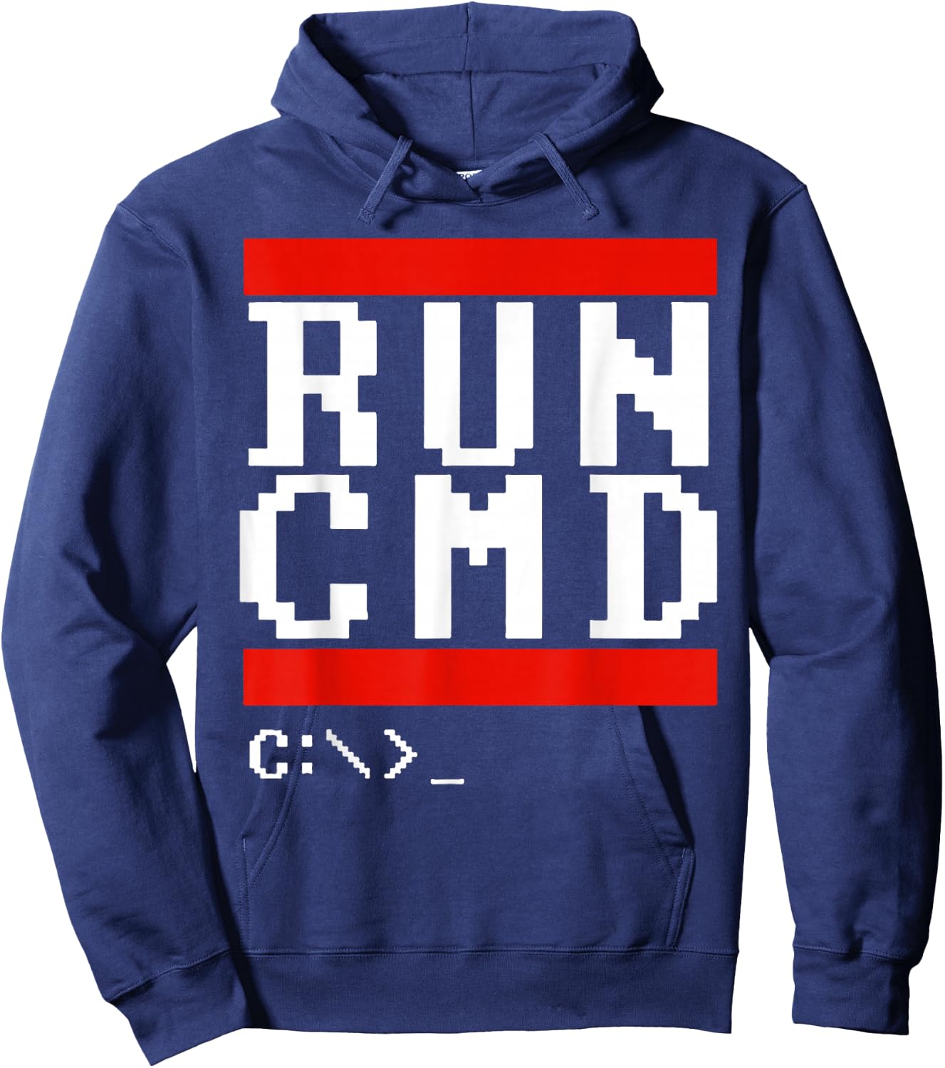 Run CMD Funny Programmer Coding Hoodie - Hoodie | Navy