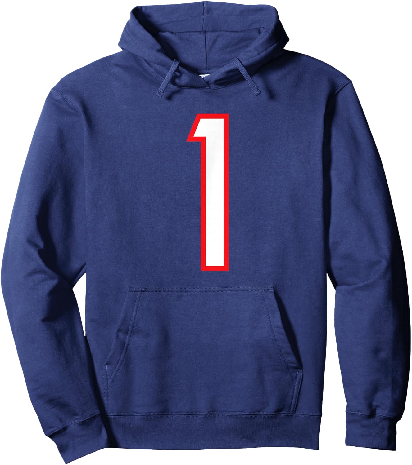 1 Sport White Red Number Hoodie - Hoodie | Navy