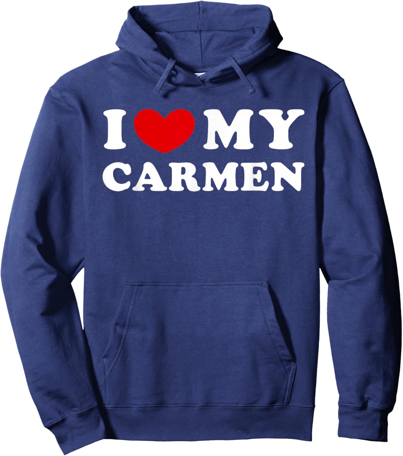 I Love My Carmen, I Heart My Carmen Hoodie - Hoodie | Navy