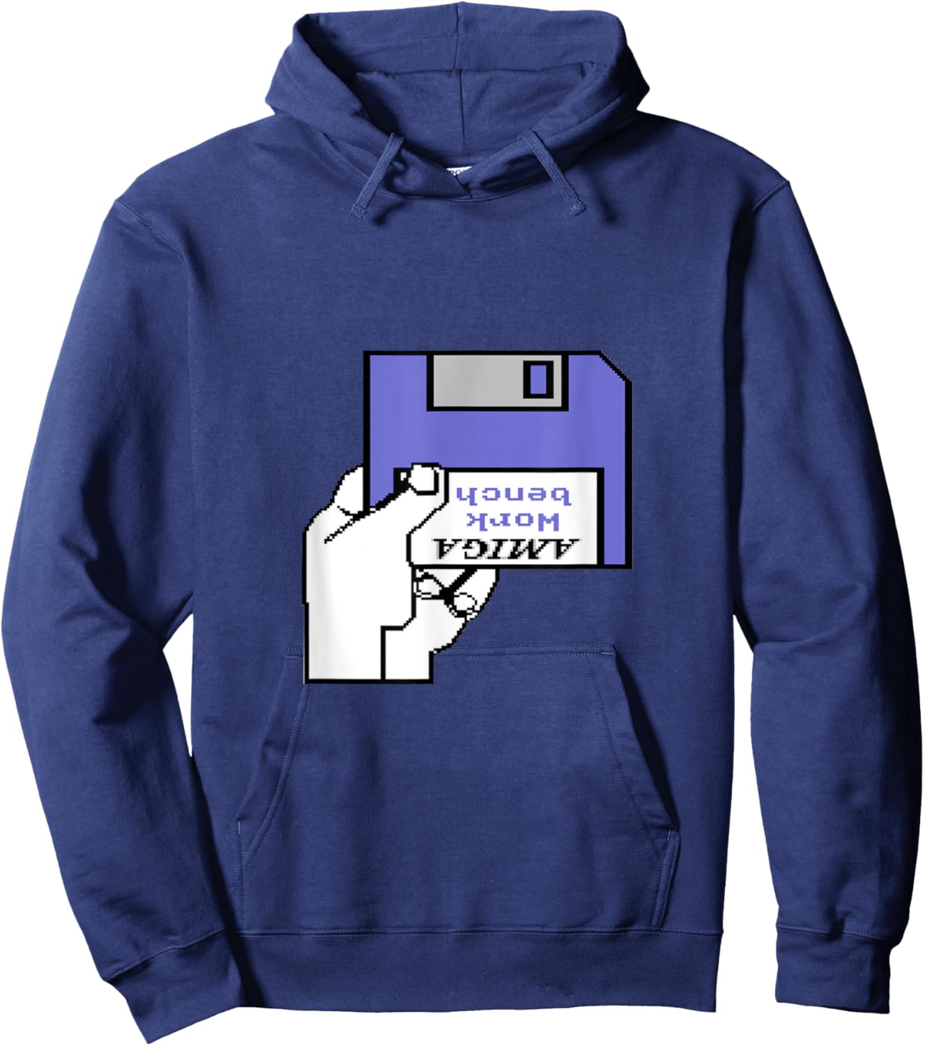 Amiga Workbench Floppy Insert Retro Computer Hoodie - Hoodie | Navy