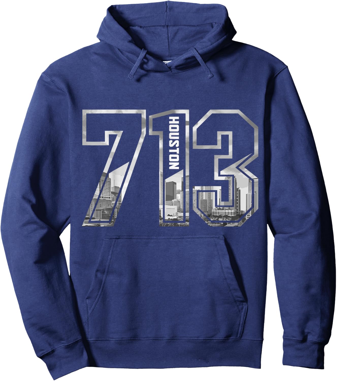 Houston Texas 713 Area Code Pride Vintage Hoodie - Hoodie | Navy