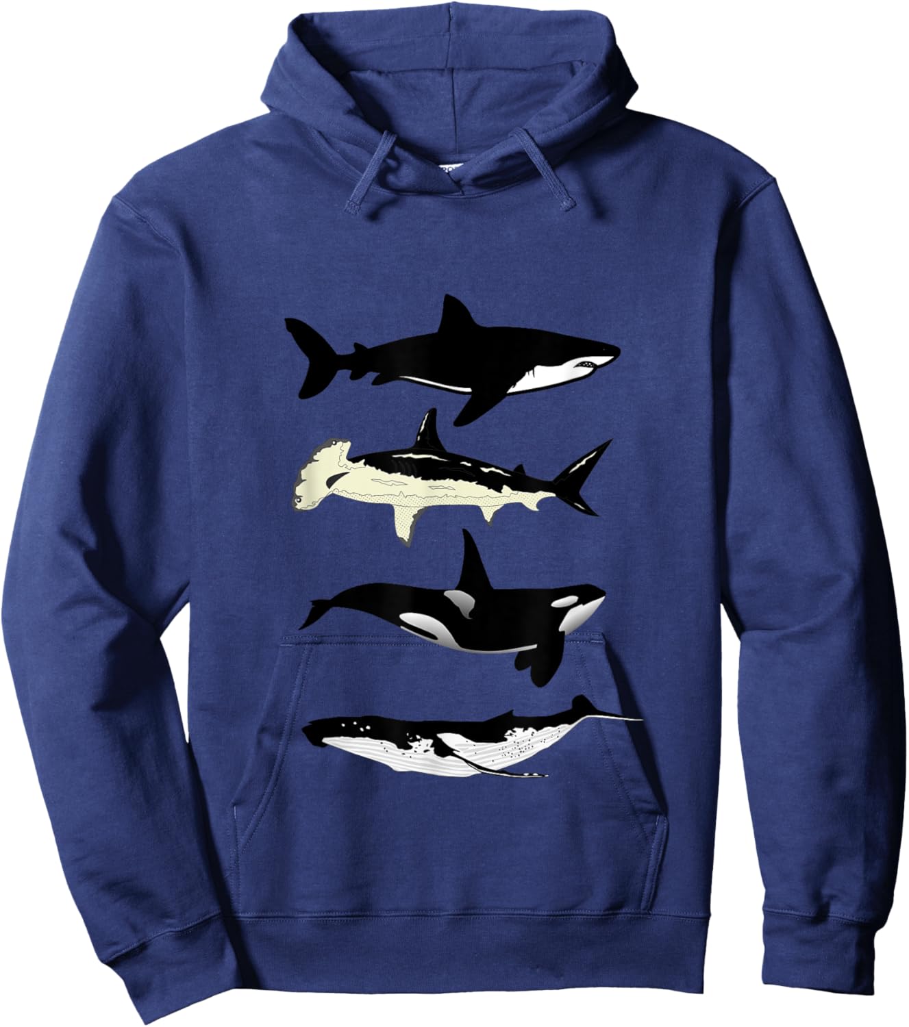 Shark whale orca Ocean Animals Hoodie - Hoodie | Navy