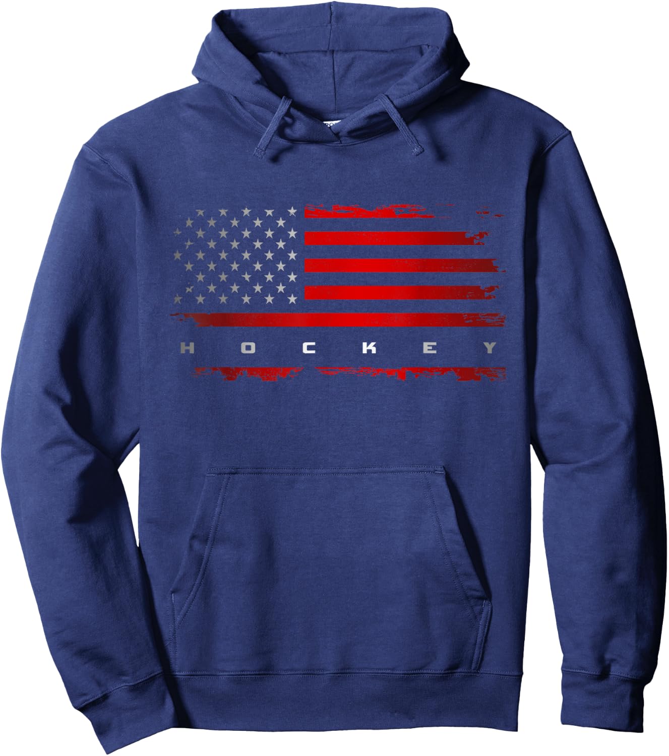 American Flag Hockey Apparel - Hockey Hoodie - Hoodie | Navy