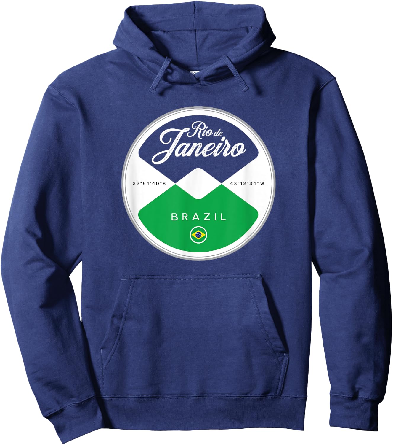Rio de Janeiro Brazil Circle Graphic Hoodie - Hoodie | Navy