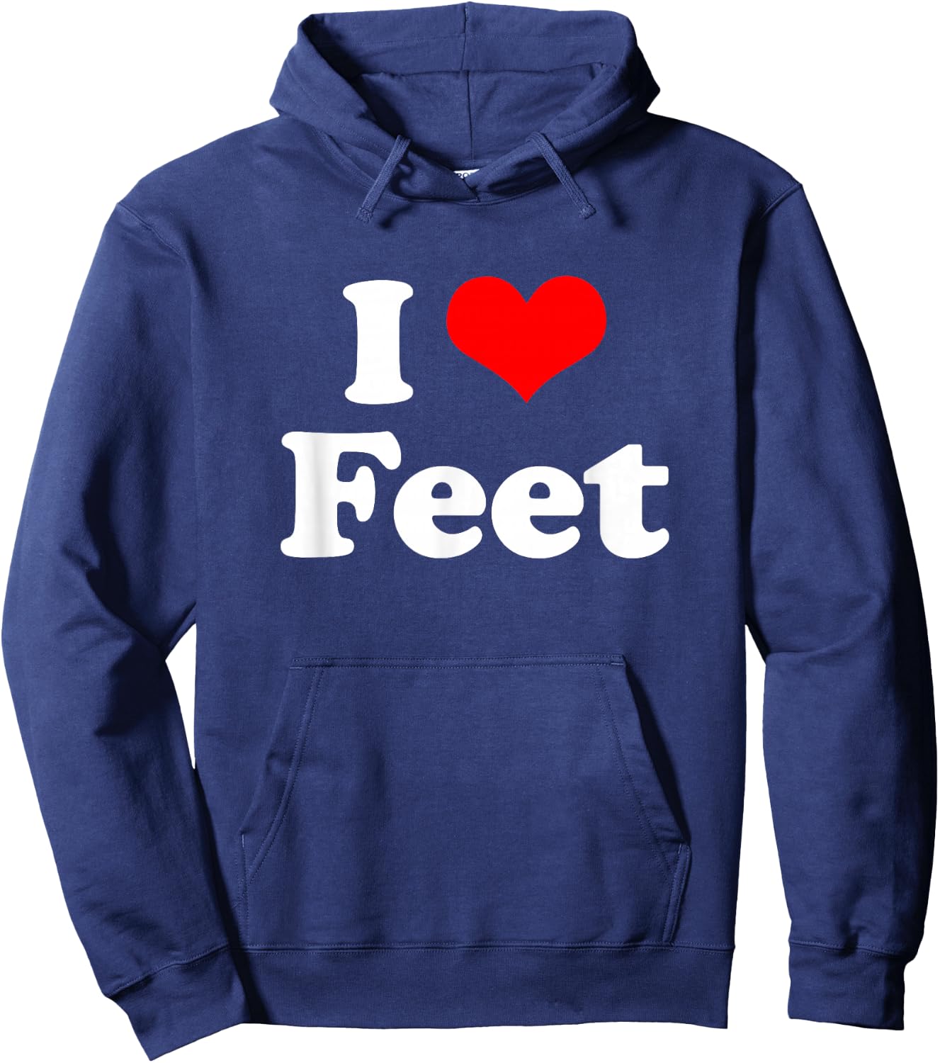 I Love Feet I Heart Feet Hoodie - Hoodie | Navy