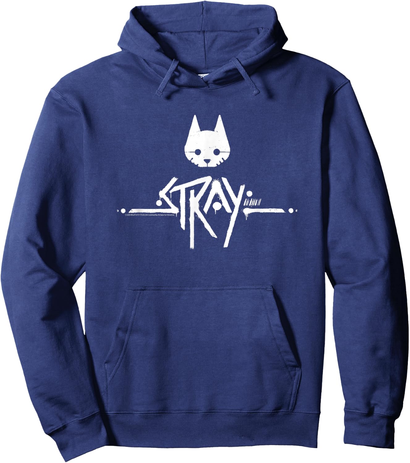 Stray Cat Head and Logo Hoodie - Hoodie | Navy