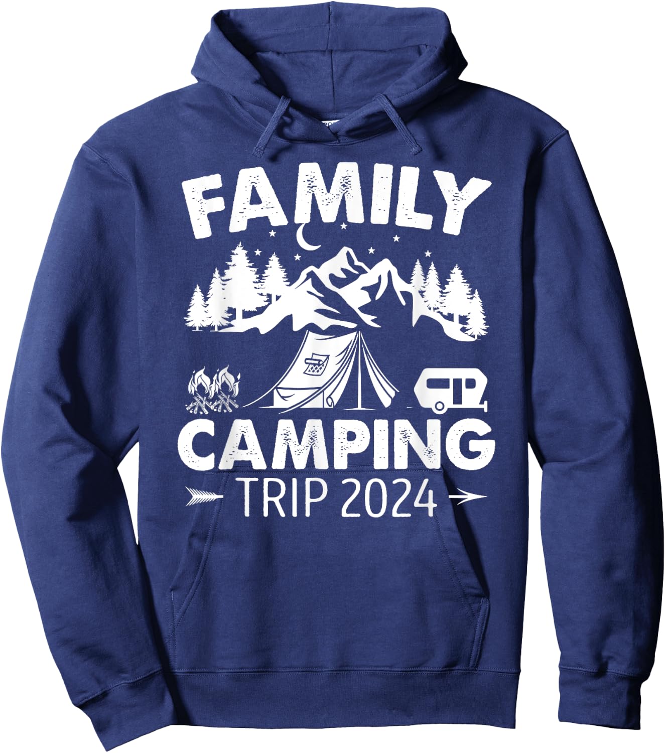 Family Camping Trip 2024 Camping Hoodie - Hoodie | Navy