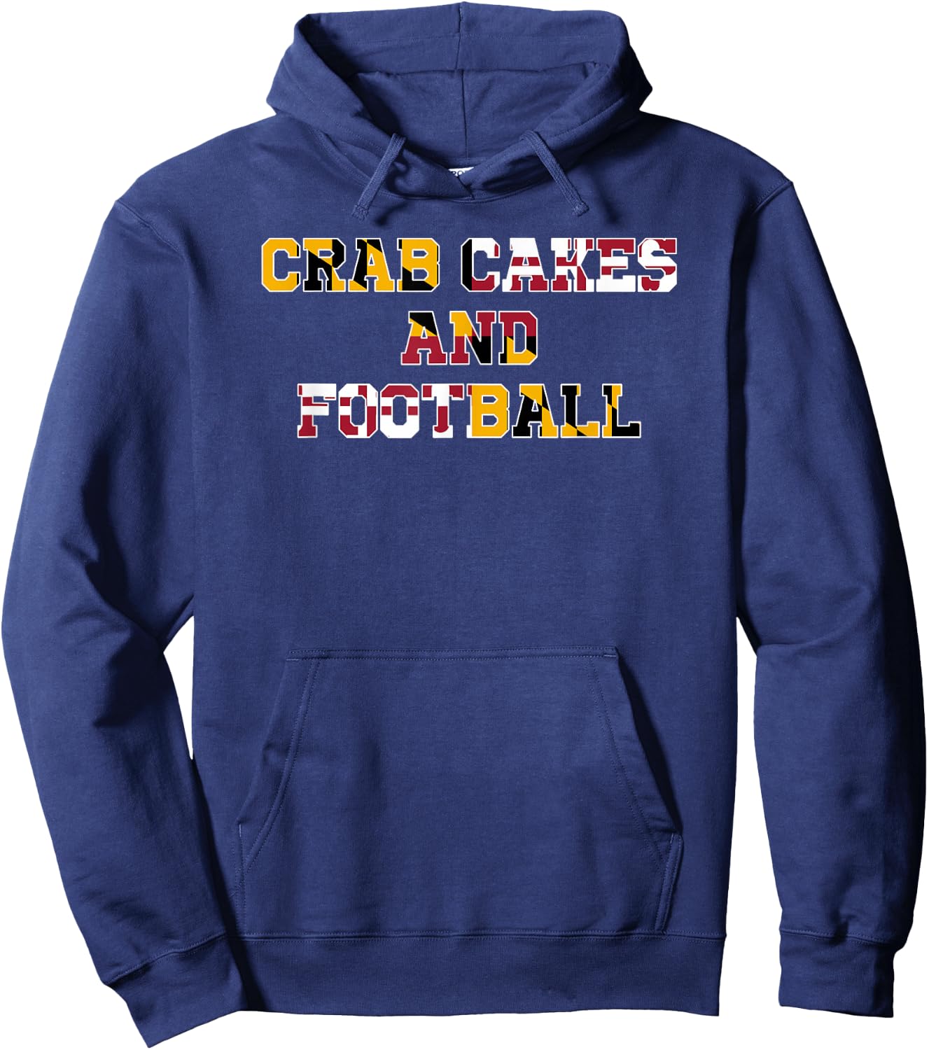 Crab Cakes and Football Hoodie - Hoodie | Navy