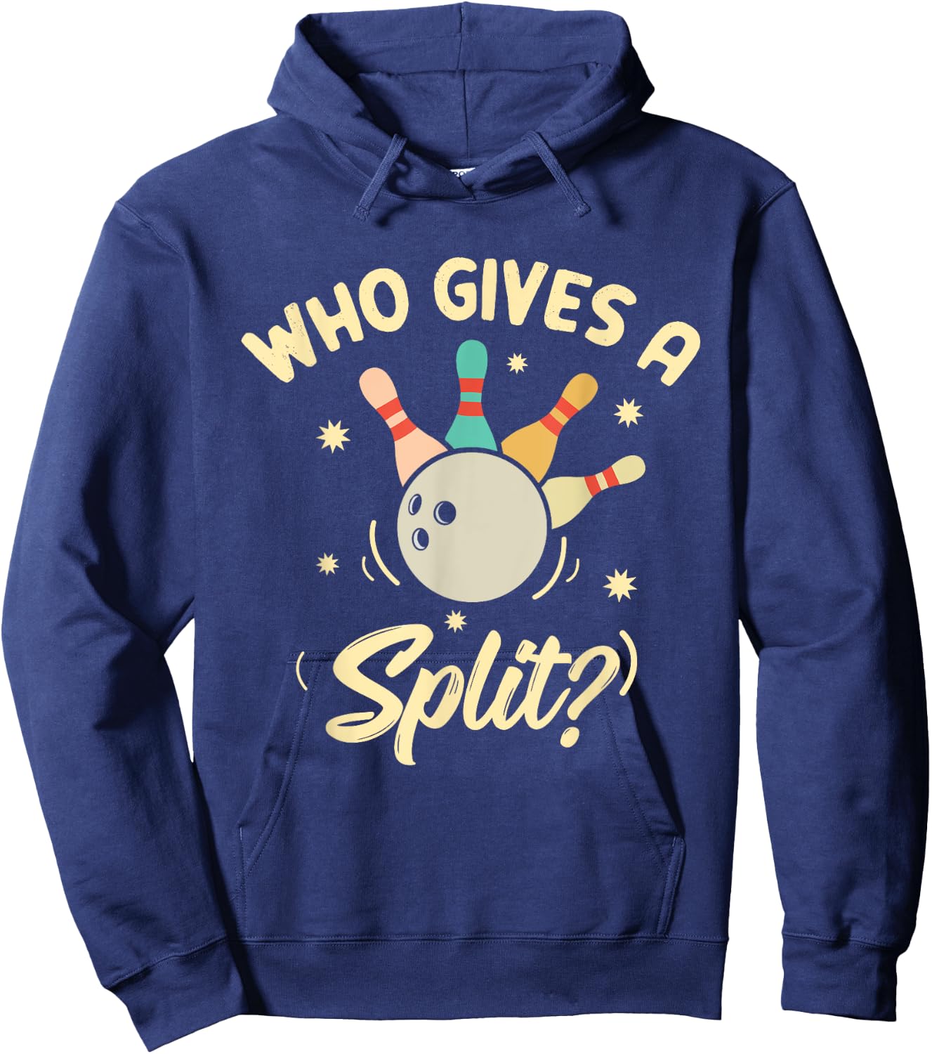 Who Gives A Split Funny Bowling Player Game Hoodie - Hoodie | Navy