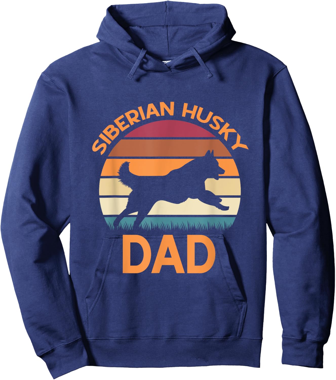 Siberian Husky Dad Husky Dog Lover Dad Women Hoodie - Hoodie | Navy