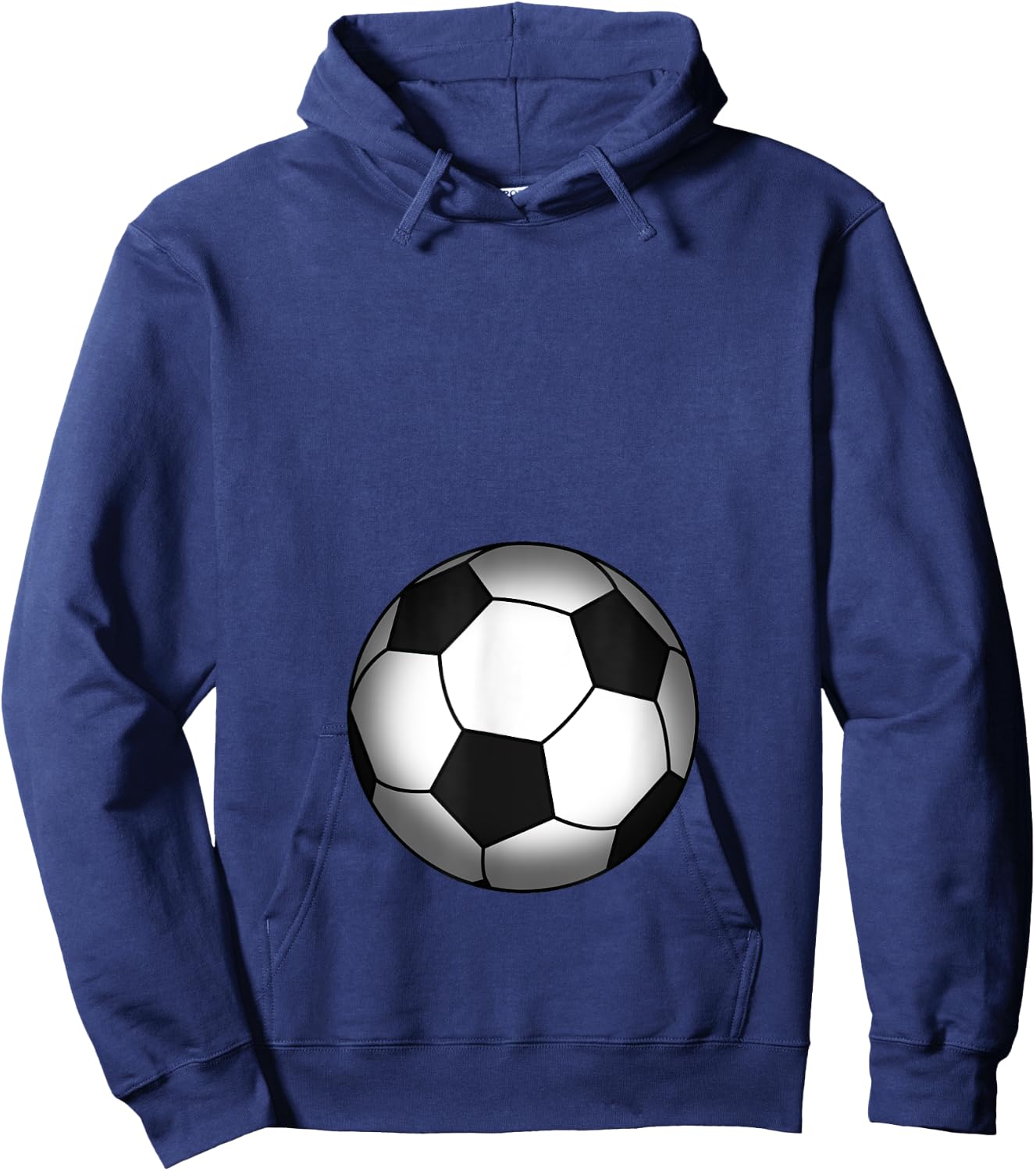 Funny Soccer Player Belly Pregnant Mama Hoodie - Hoodie | Navy