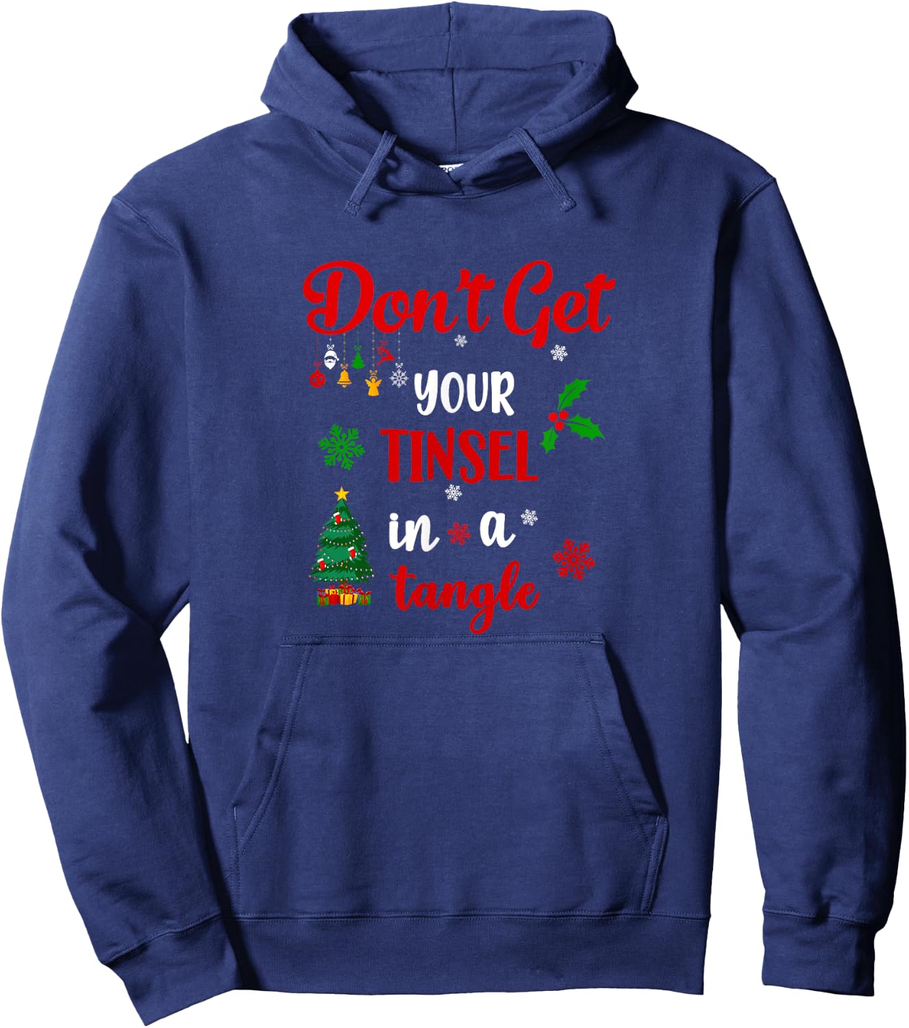 Don’t get your Tinsel in a Tangle Hoodie - Hoodie | Navy