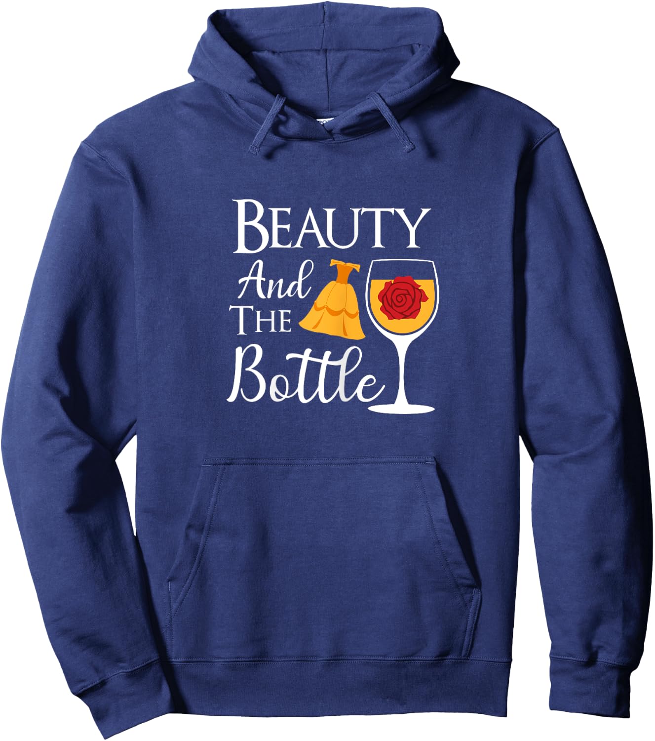 Beauty and the Bottle Best Gift Drinker Hoodie - Hoodie | Navy