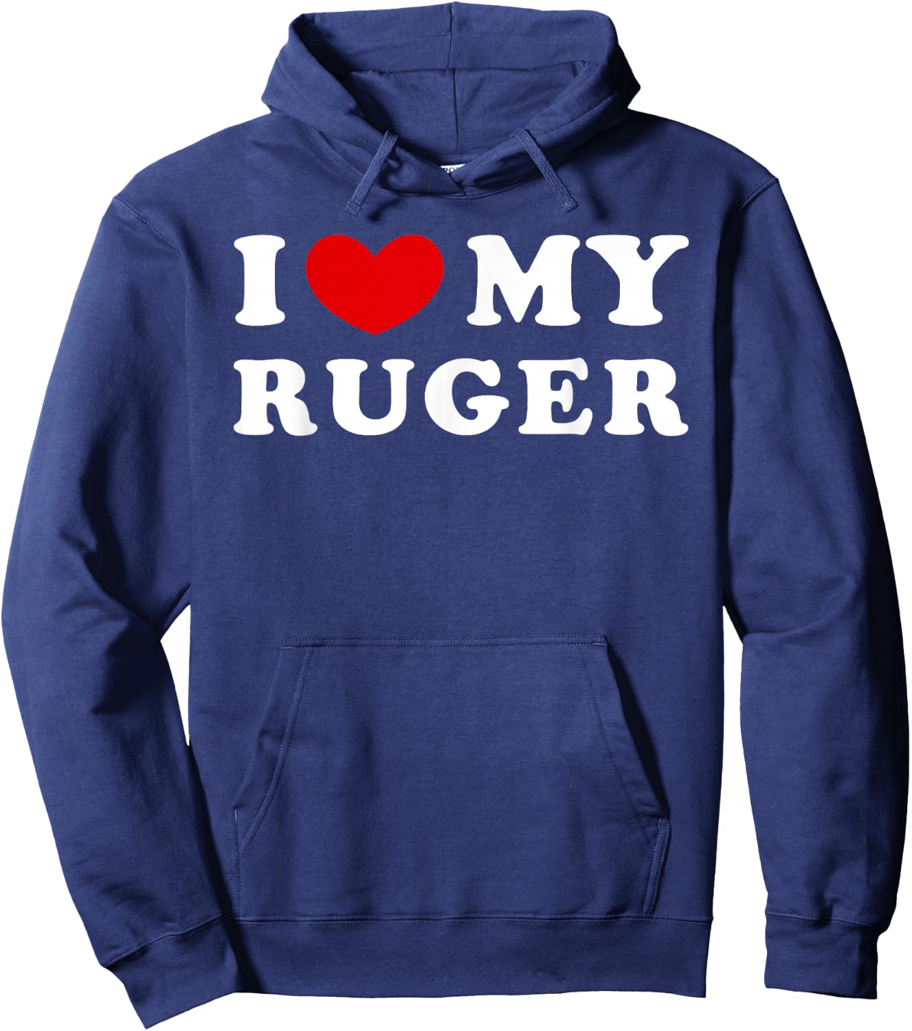 I Love My Ruger, I Heart My Ruger Hoodie - Hoodie | Navy