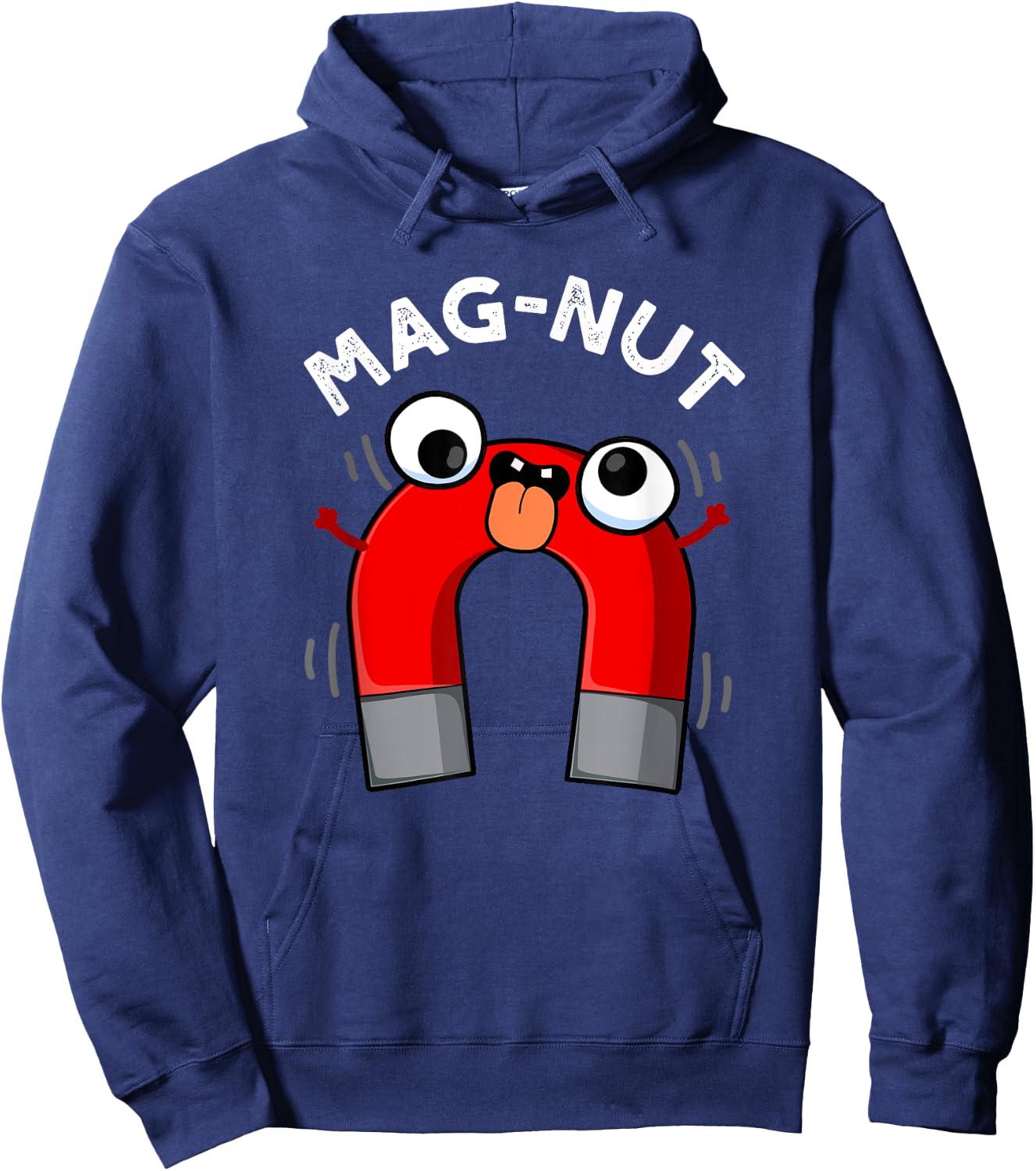 Mag-nut Funny Magnet Pun Hoodie - Hoodie | Navy