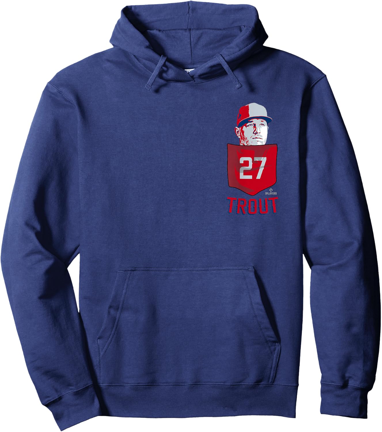 Mike Trout Los Angeles Baseball Pocket MLBPA Hoodie - Hoodie | Navy