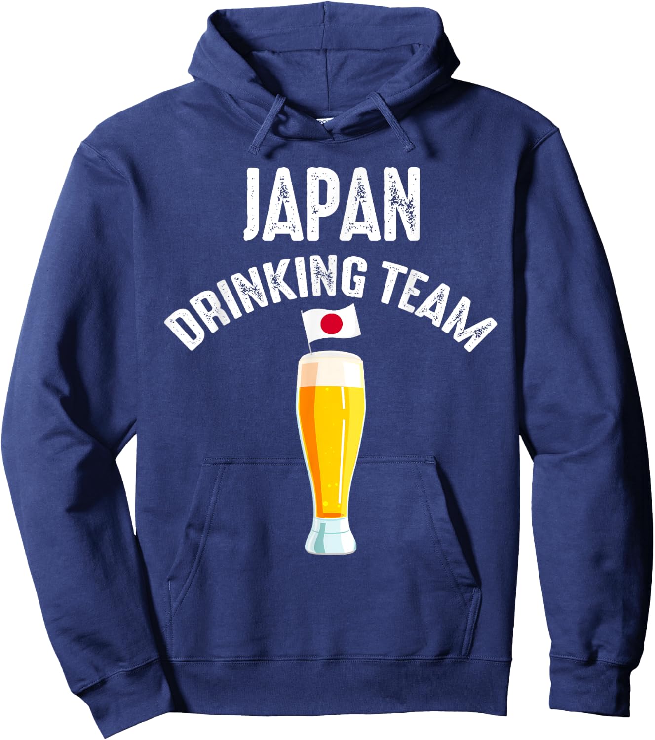 Japan Drinking Team Beer Drinking Hoodie - Hoodie | Navy