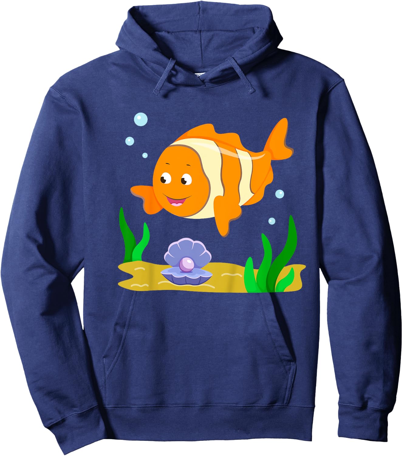 Cute clown fish baby boy girl toddler Hoodie - Hoodie | Navy