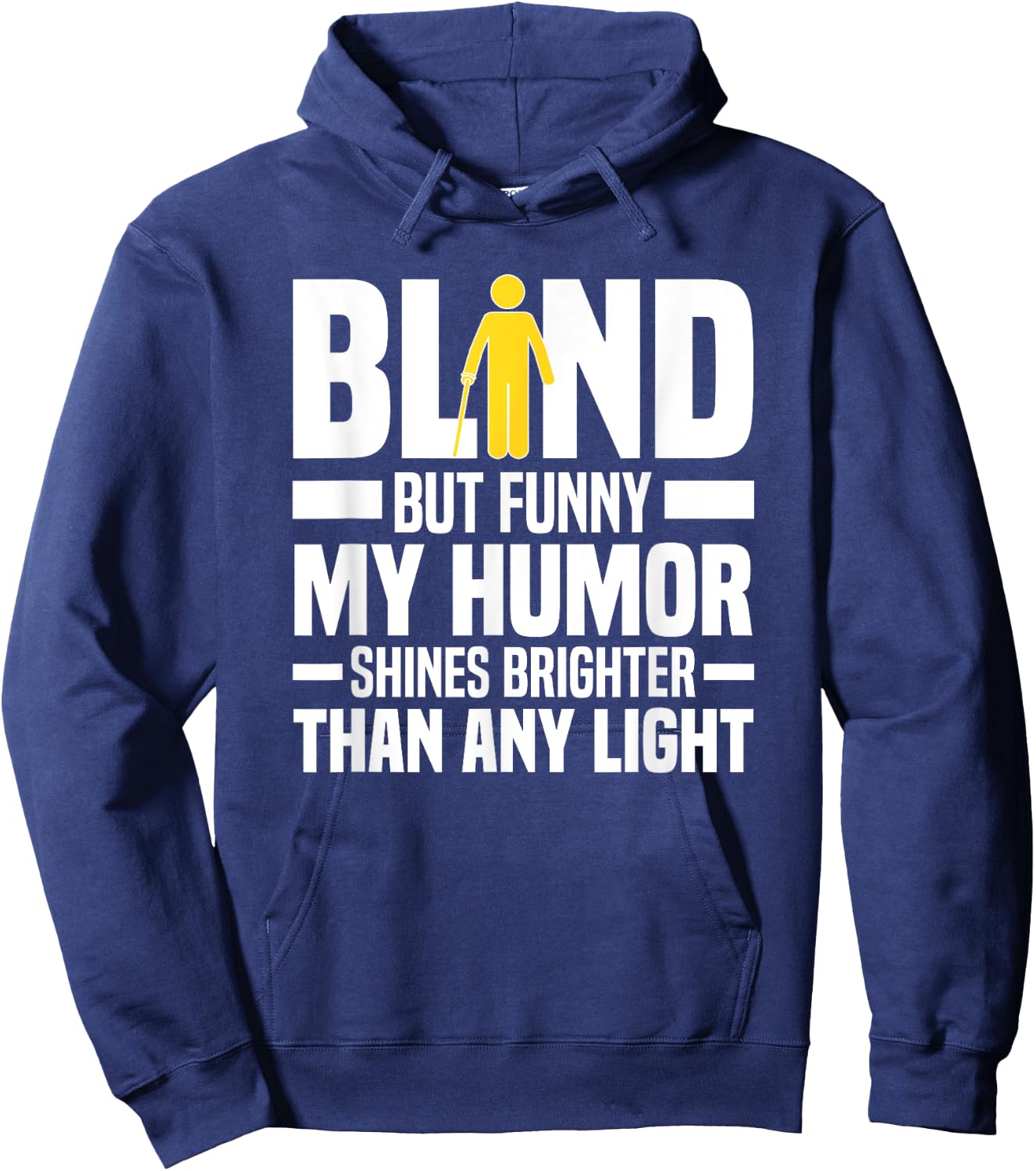 Funny Blind Braille Visually Impaired Blindness Hoodie - Hoodie | Navy