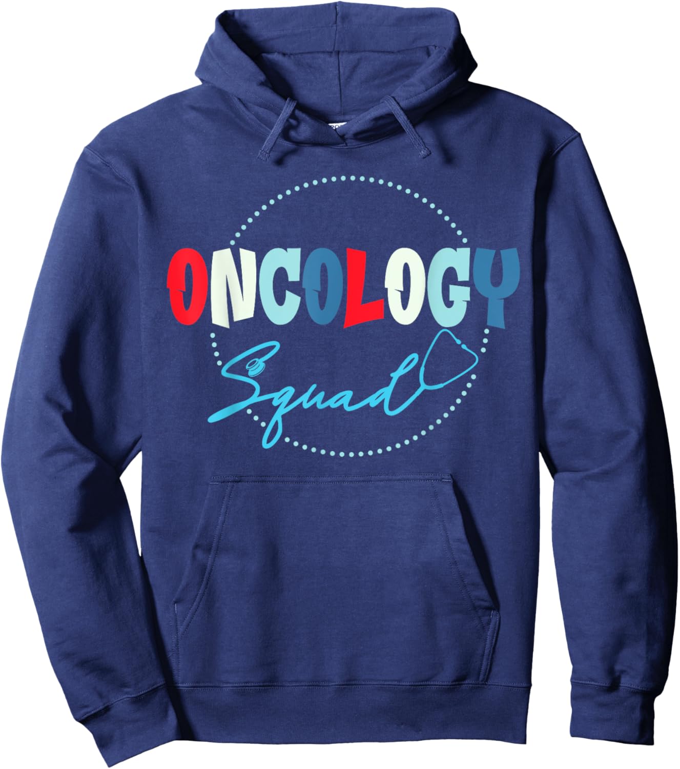 Oncology Nurse Graphic - Oncology Squad Hoodie - Hoodie | Navy