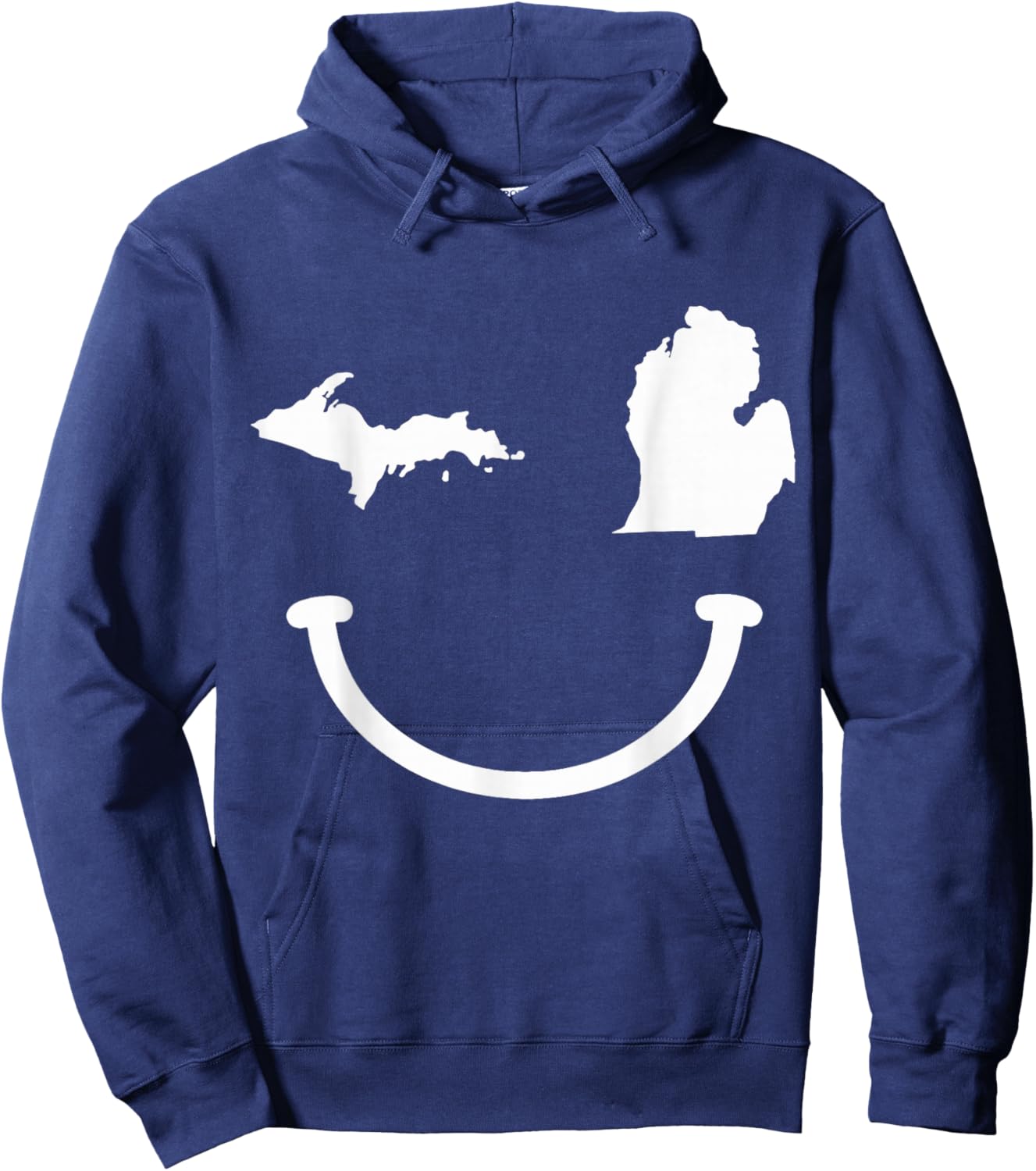 Michigan Pride State Map Vintage Funny Hoodie - Hoodie | Navy