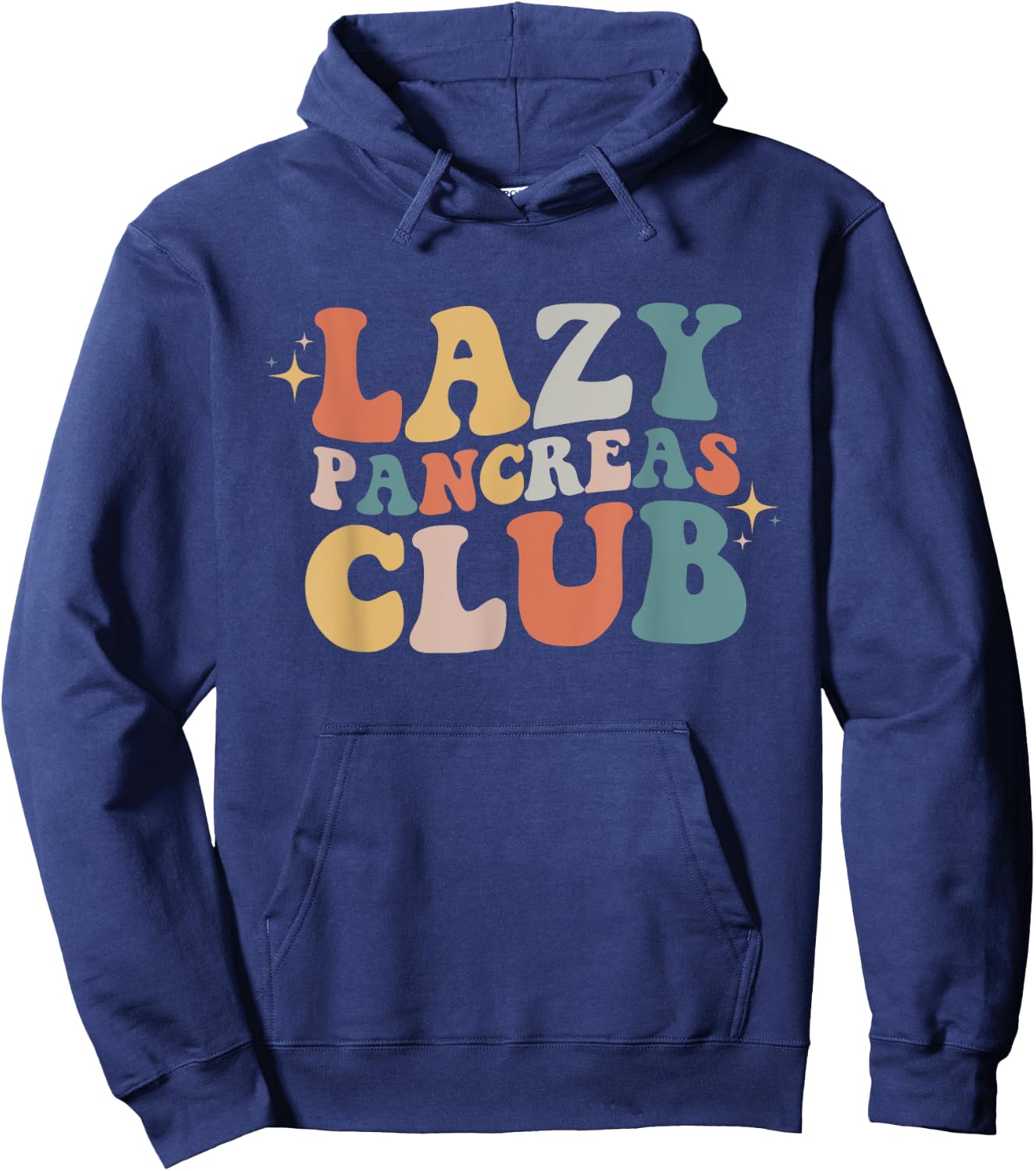 Lazy Pancreas Club Retro Diabetes Awareness Day Hoodie - Hoodie | Navy