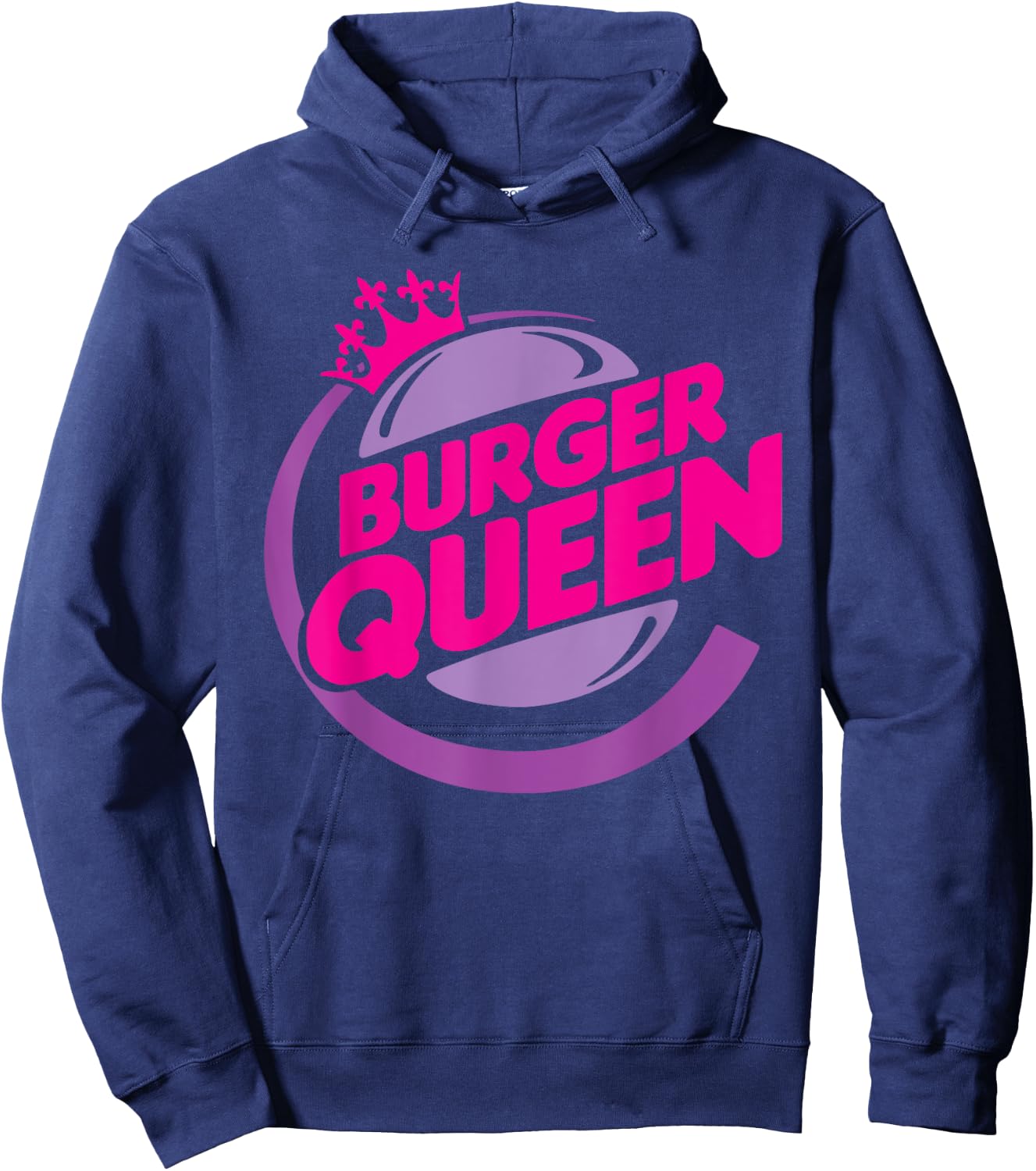 Funny Burger Queen Quote Hoodie - Hoodie | Navy